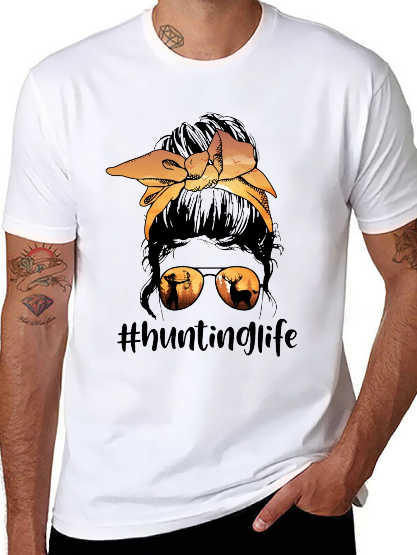 Hunting Life Messy Bun T-Shirt - 8