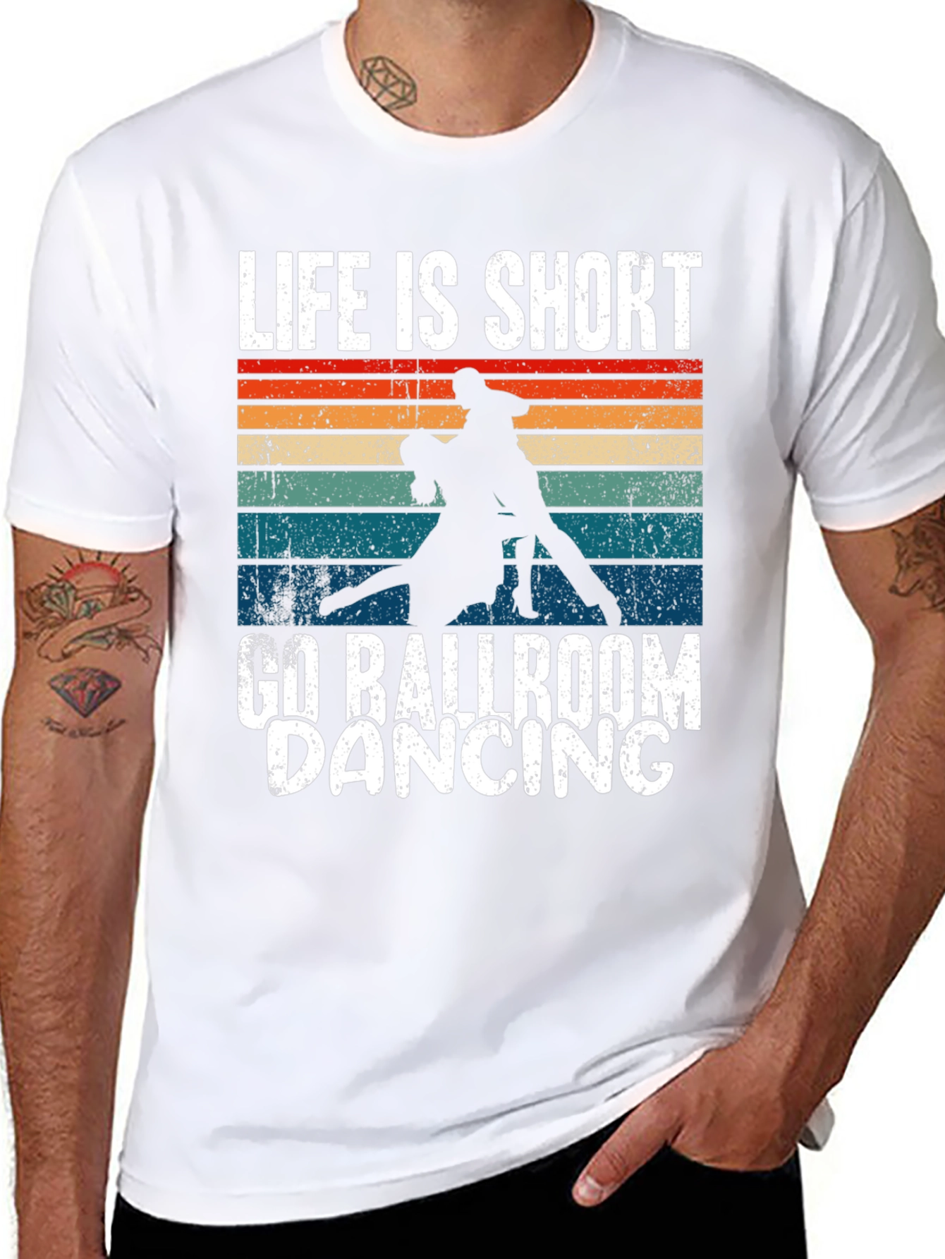 Black Life is Short Ballroom Dancing T-Shirt view 8
