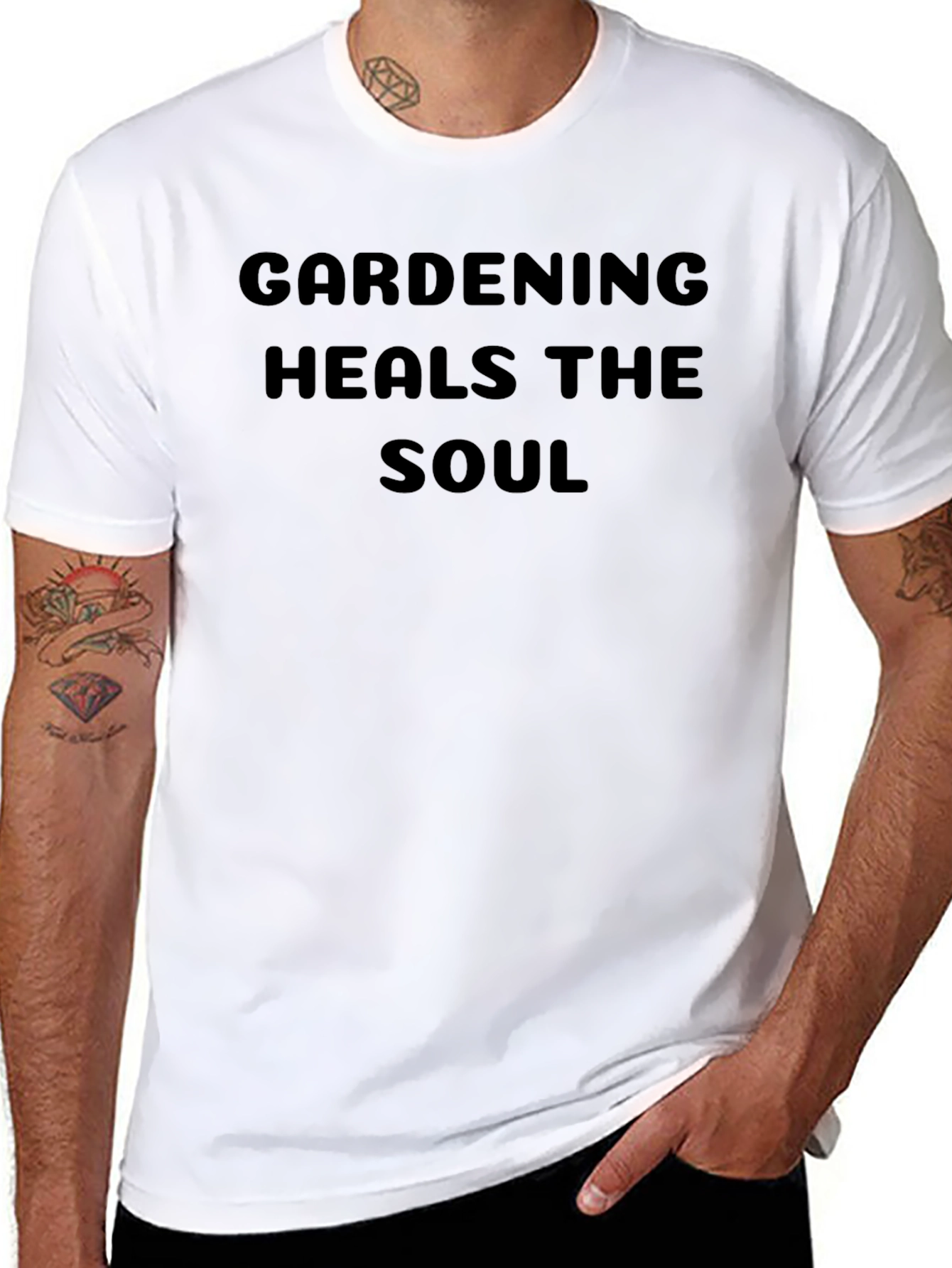 Black Gardening Heals the Soul T-Shirt view 8