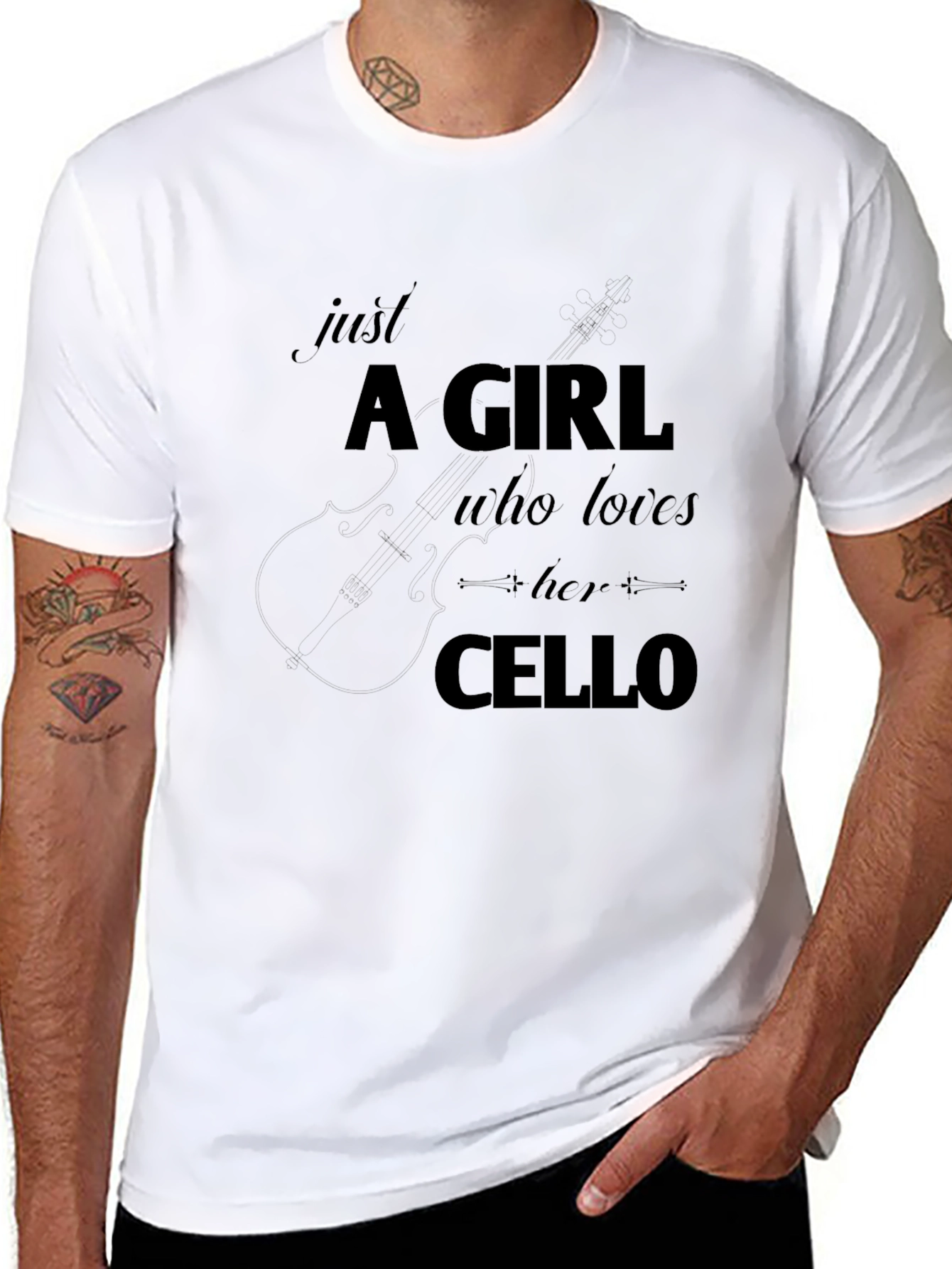 Cello Lover T-Shirt - Just A Girl Who Loves Her Cello - 8
