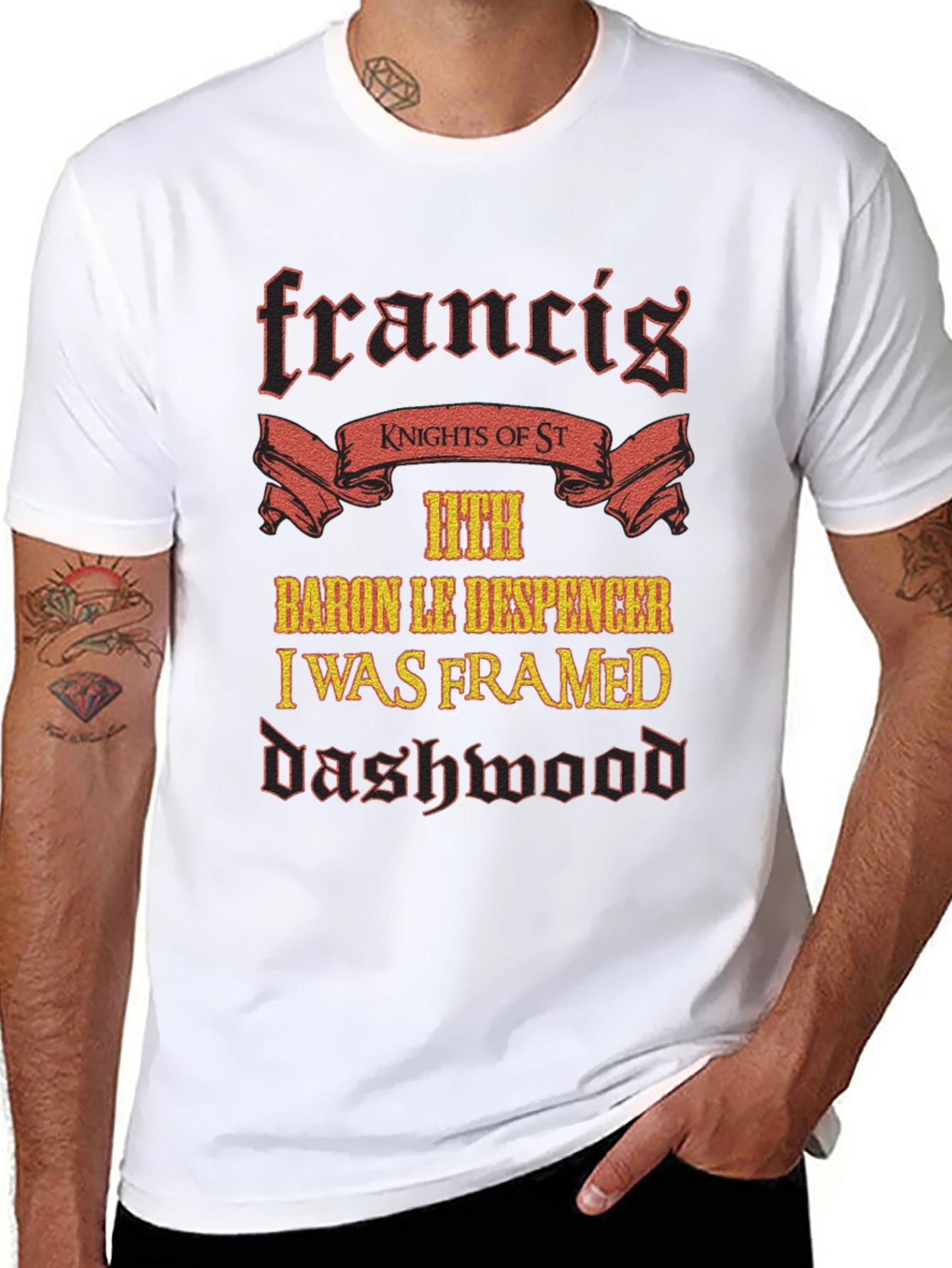 Black Francis Dashwood Knights T-Shirt view 8