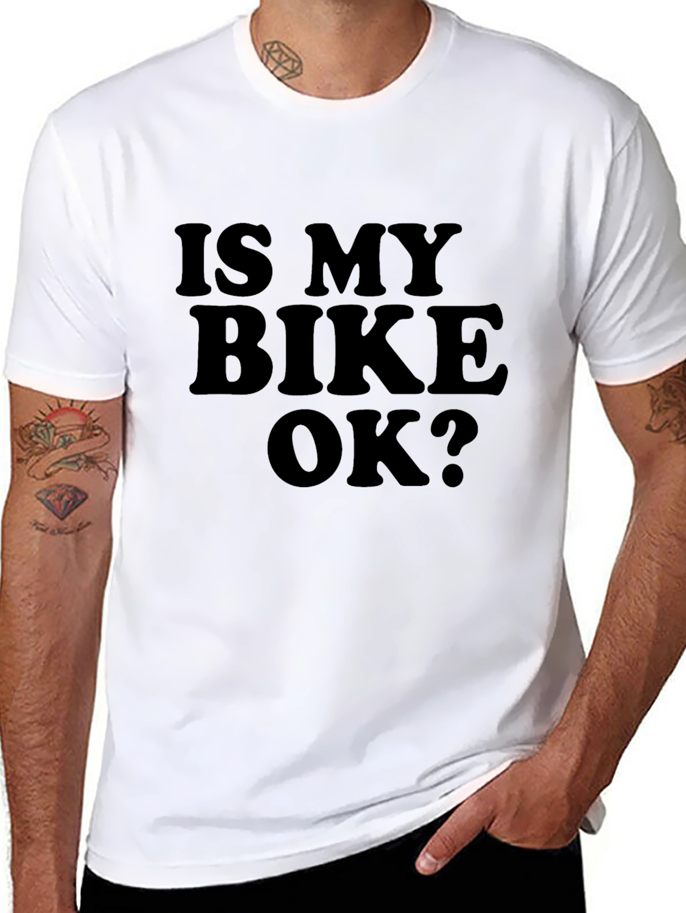 Black Is My Bike OK? Graphic Tee - Casual Comfort view 8