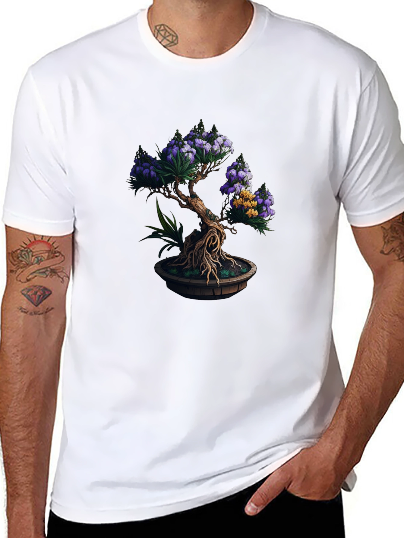 Black Bonsai Tree Graphic Tee - Nature Inspired Style view 8