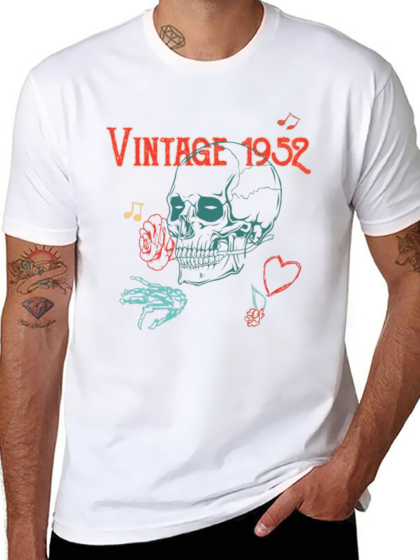 Black Vintage 1952 Skull Graphic T-Shirt view 8