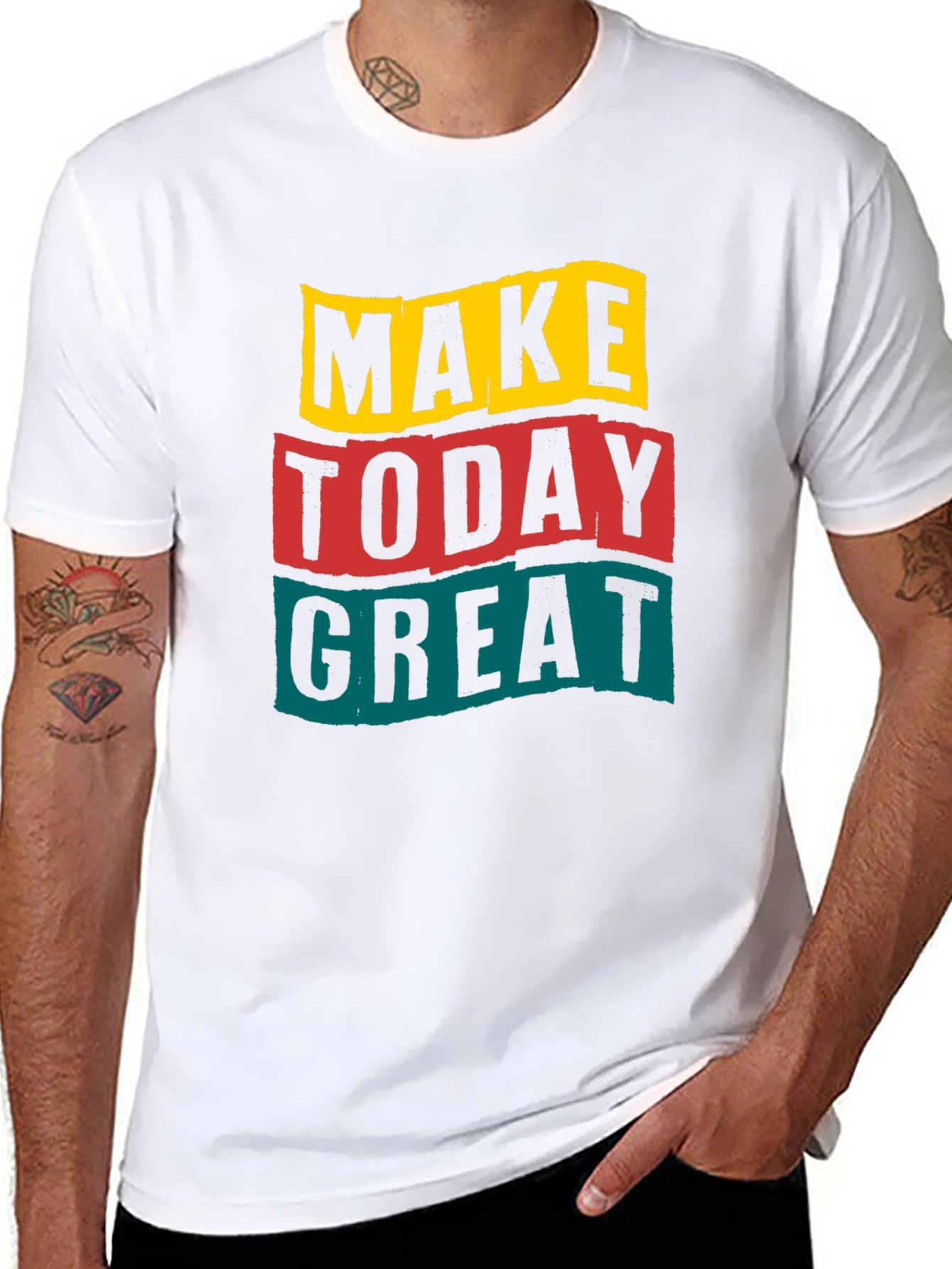 Black Make Today Great Graphic Tee view 8