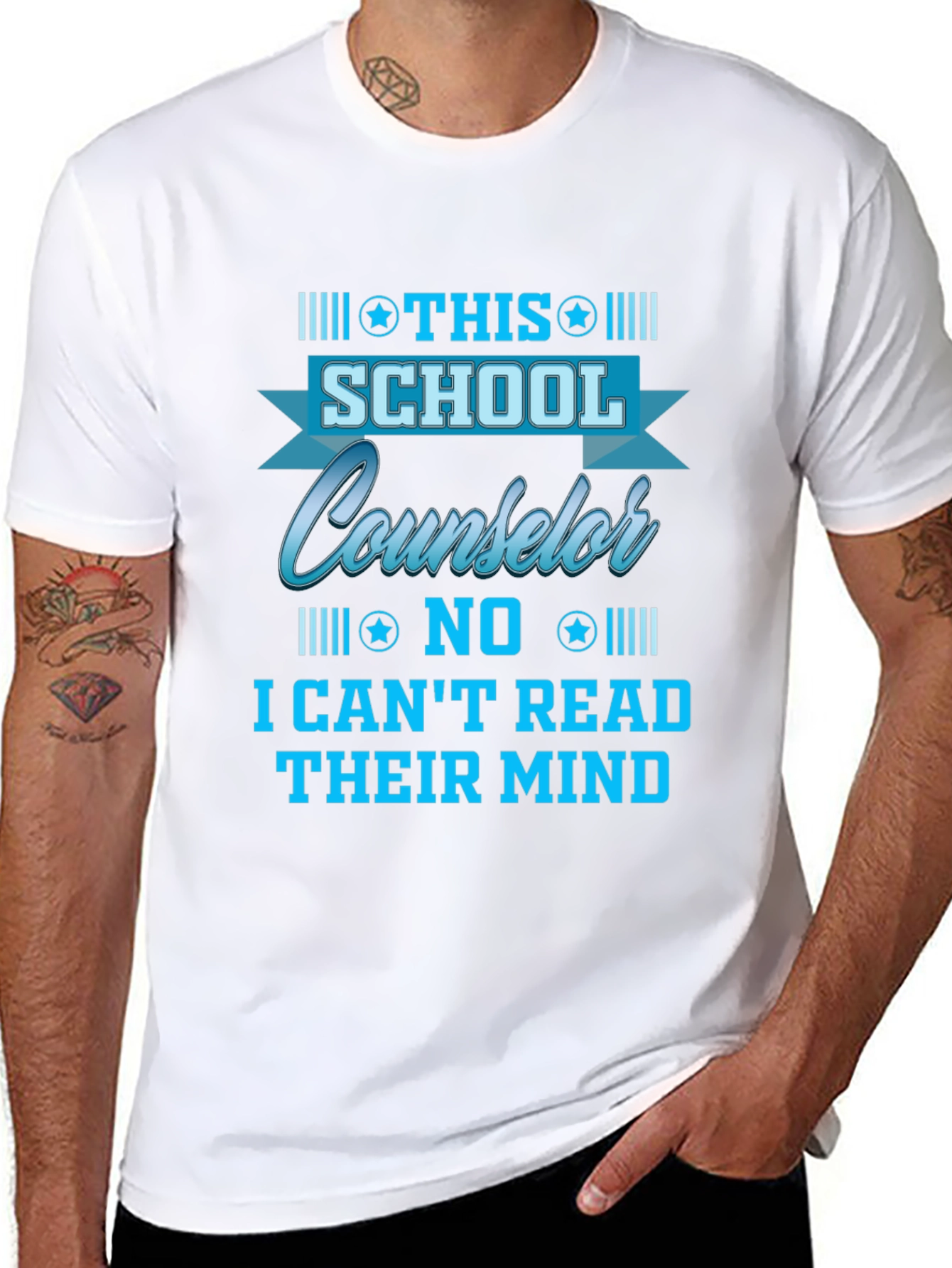 Black School Counselor T-Shirt - Read Minds? view 8