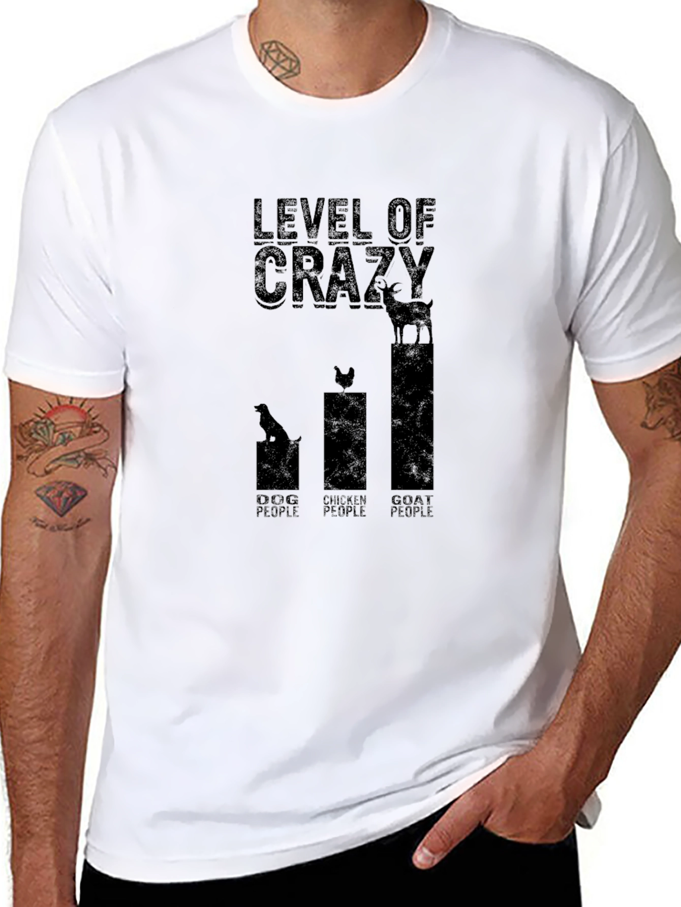 Black Level of Crazy: Animals T-Shirt view 8