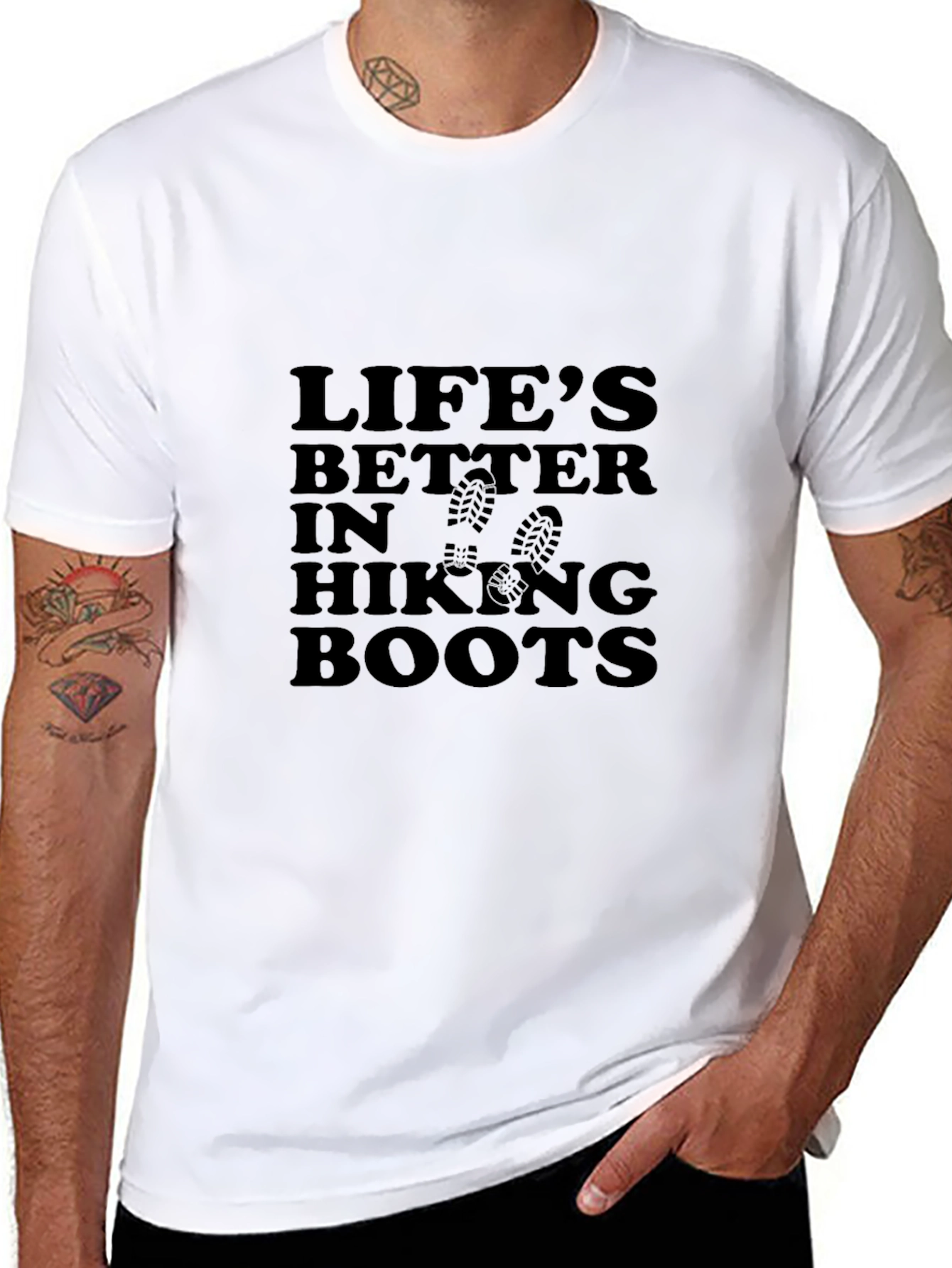 Black Life's Better in Hiking Boots T-Shirt view 8
