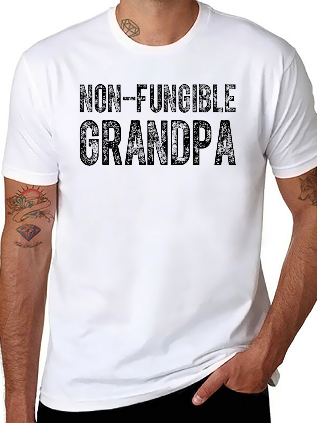 Black Non-Fungible Grandpa Black T-Shirt view 8