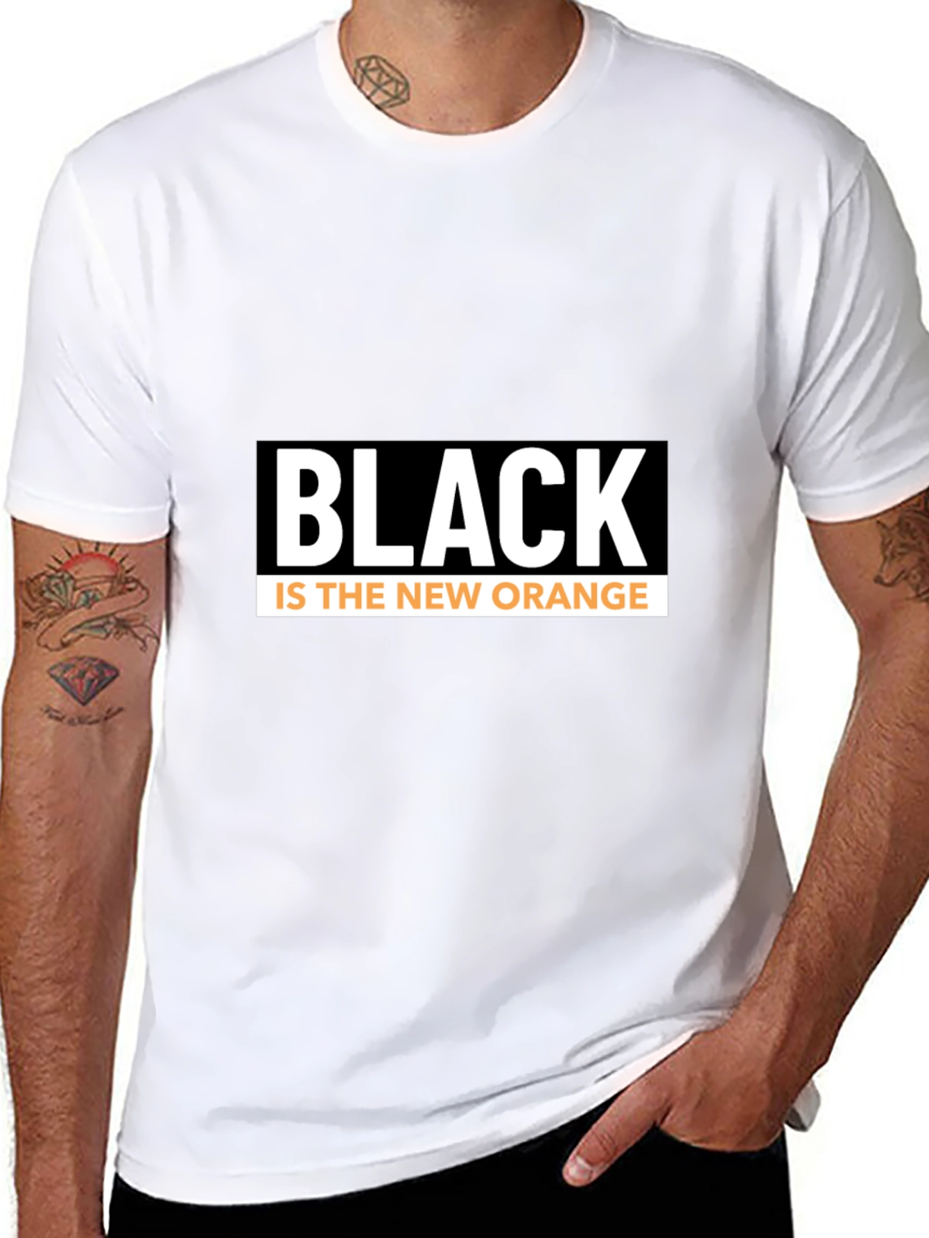 Black Black is the New Orange Graphic Tee view 8