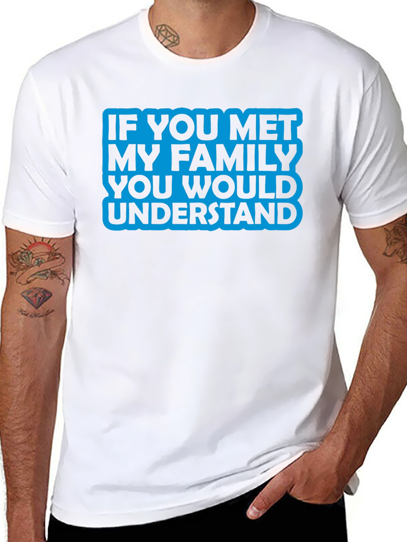 Black Humorous Family T-Shirt - If You Met My Family view 8