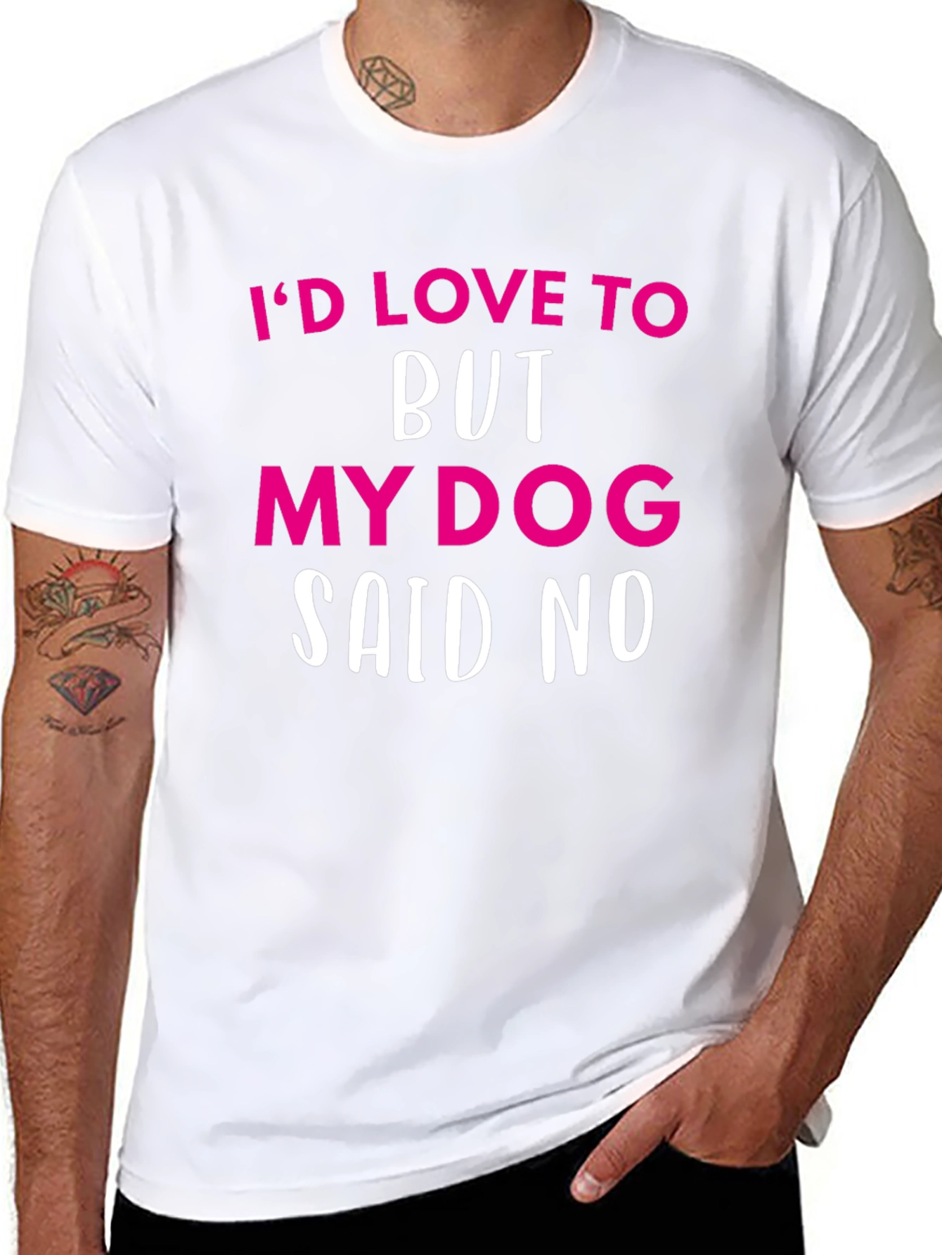 Black Funny Dog Lover T-Shirt - My Dog Said No view 8