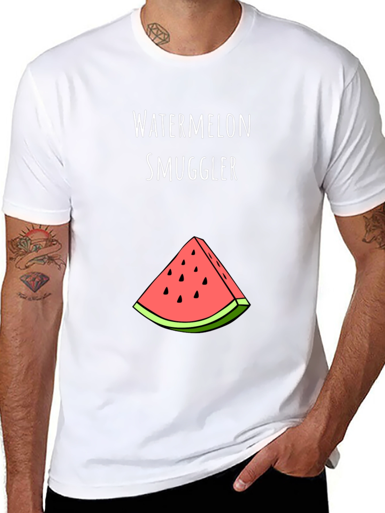 Black Watermelon Smuggler Graphic Tee view 8