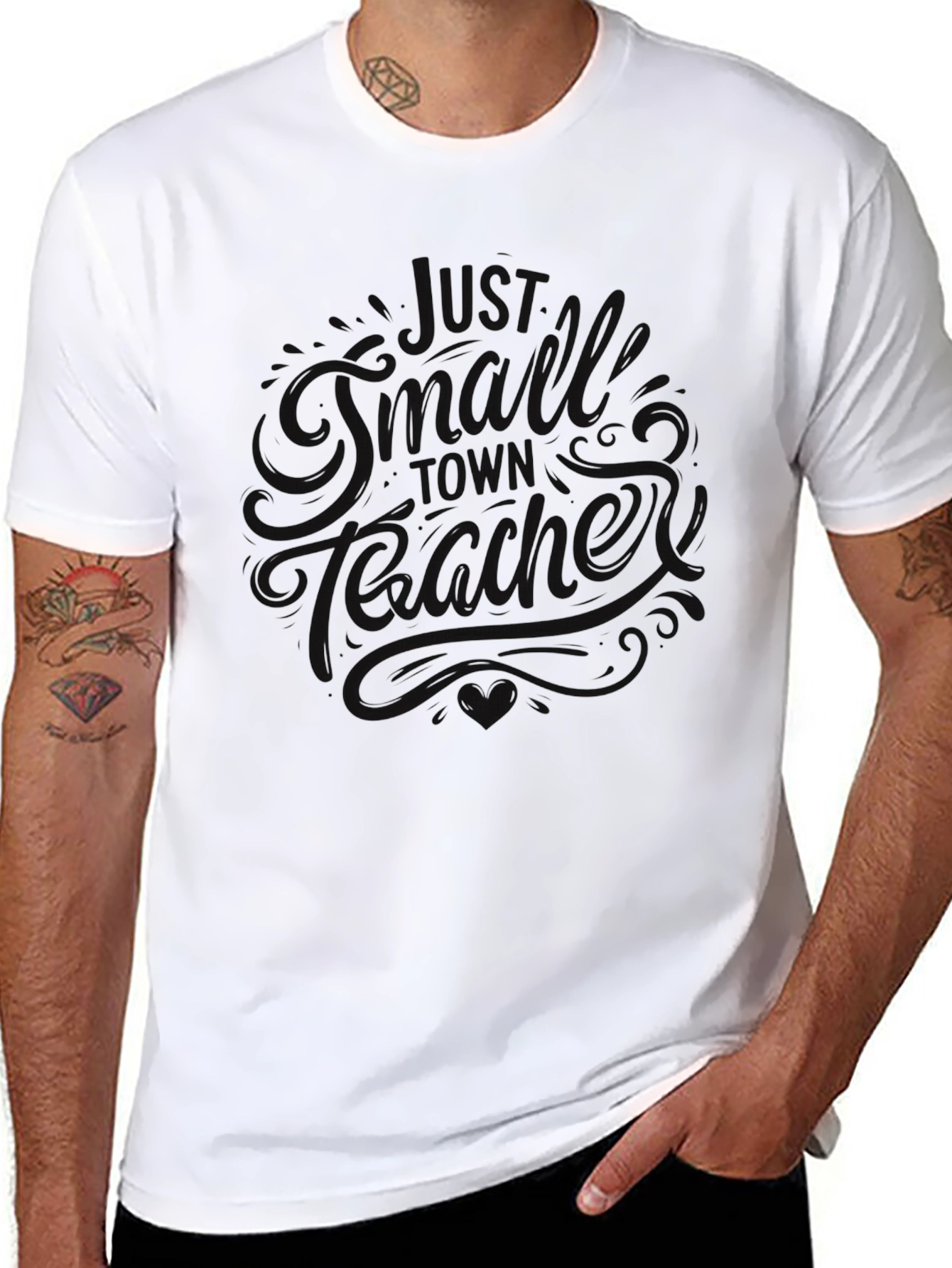 Black Black Graphic Tee - "Just A Small Town Teacher" view 8