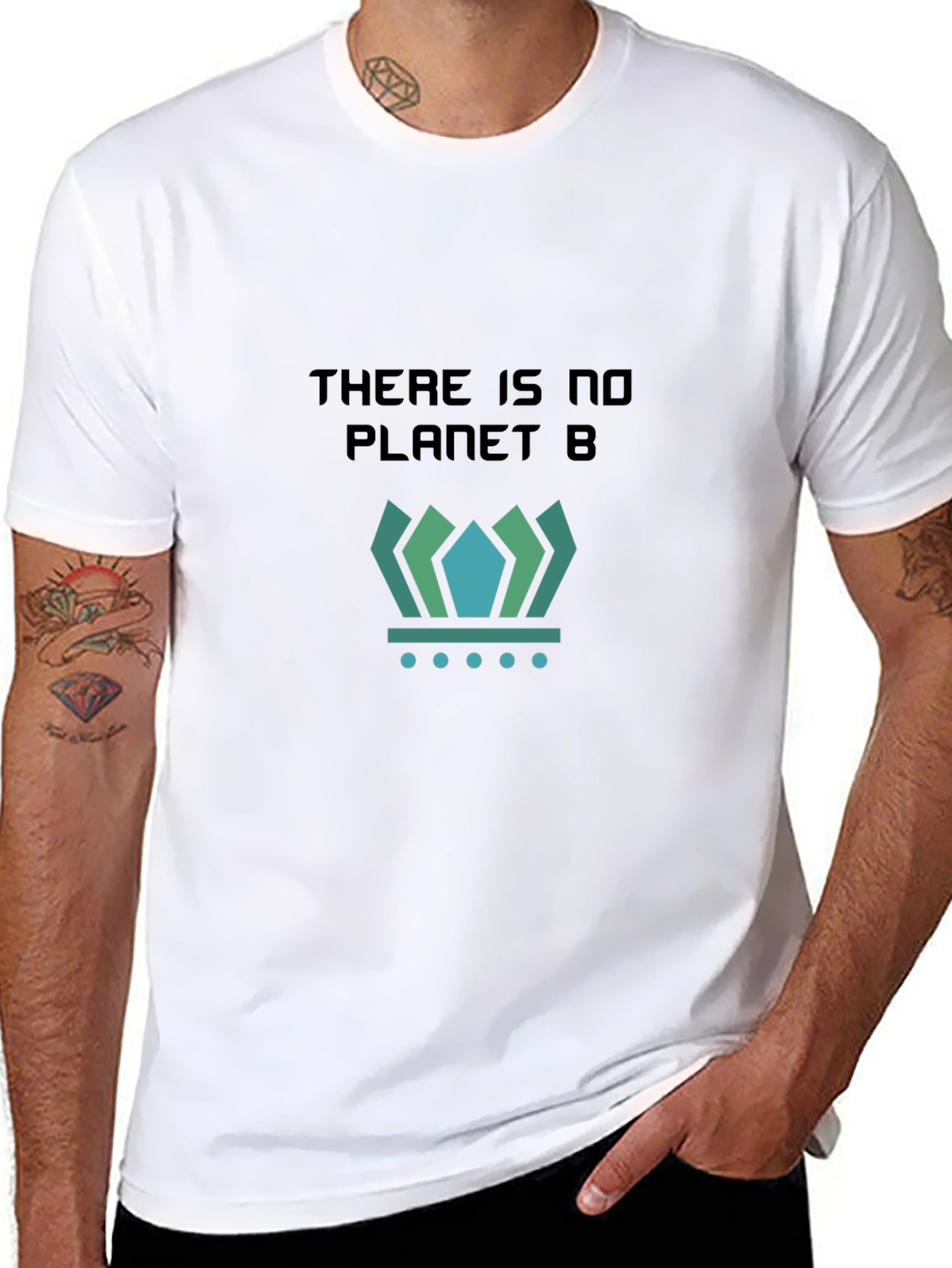 Black There is No Planet B Black Graphic Tee view 8