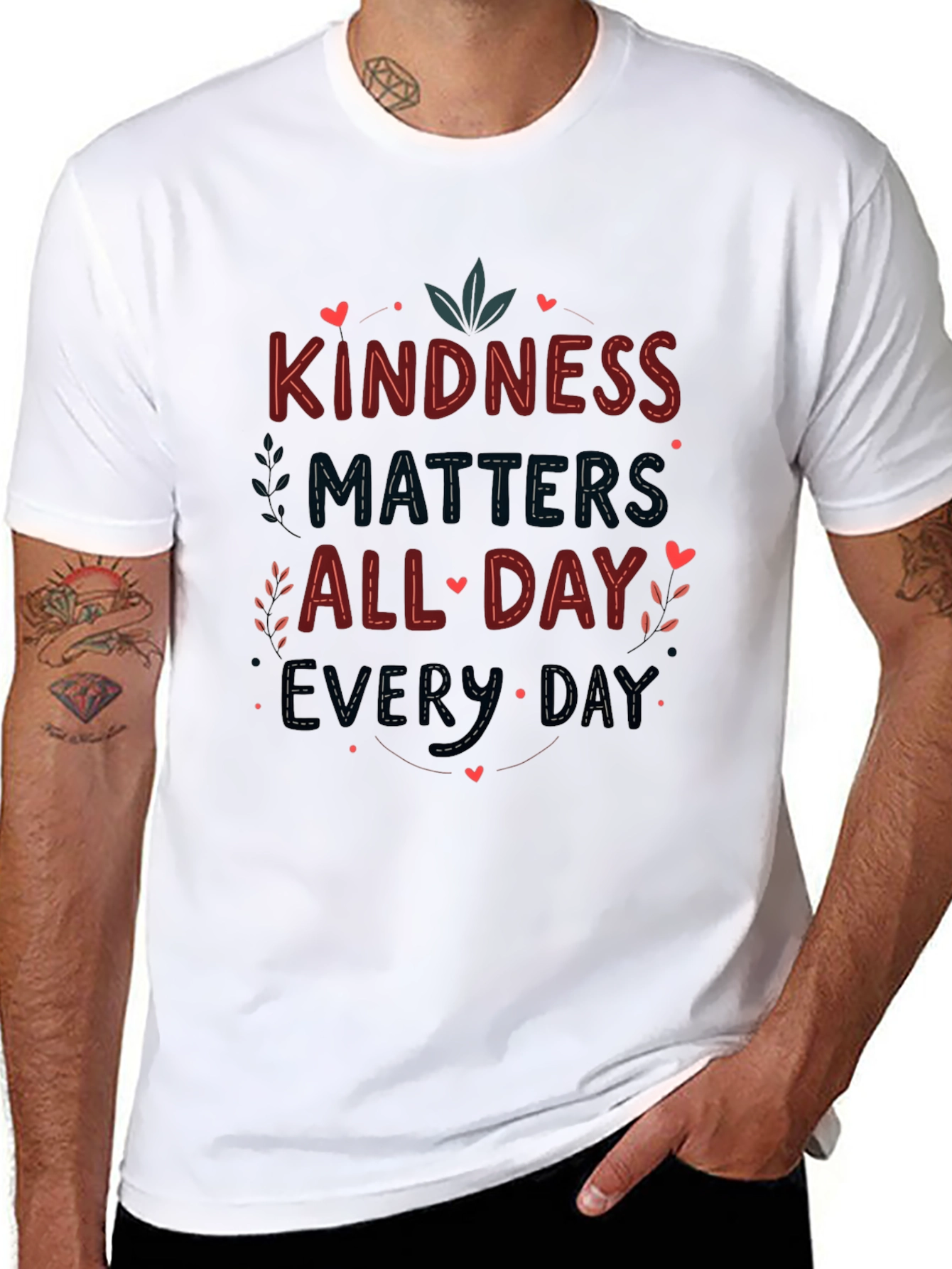 Black Kindness Matters Graphic T-Shirt view 8