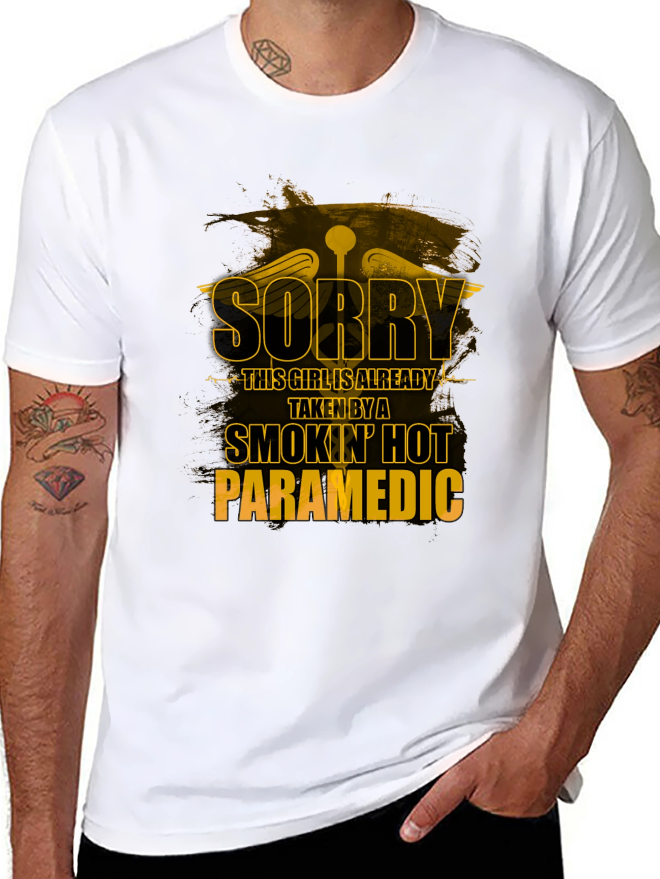 Black Smokin' Hot Paramedic T-Shirt - Funny Gift view 8