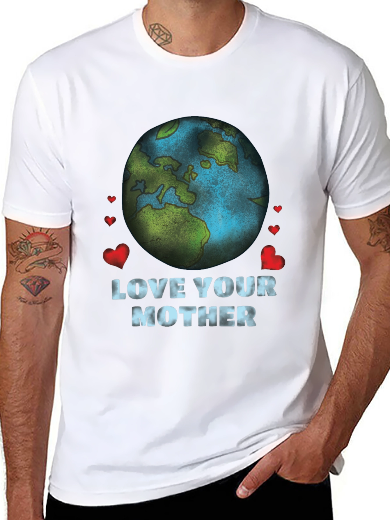 Black Love Your Mother Earth T-Shirt view 8