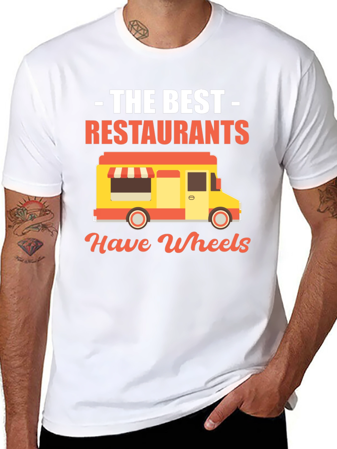 Black The Best Restaurants Have Wheels T-Shirt view 8