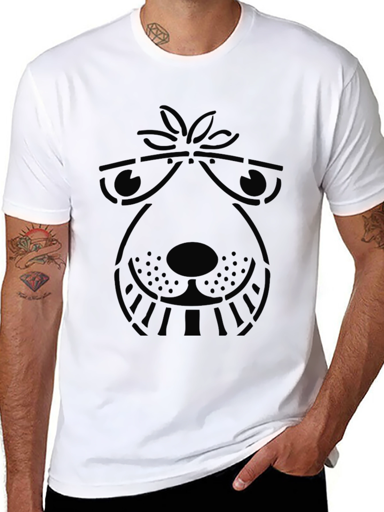 Black Funny Muppet Inspired Dog Tee view 8