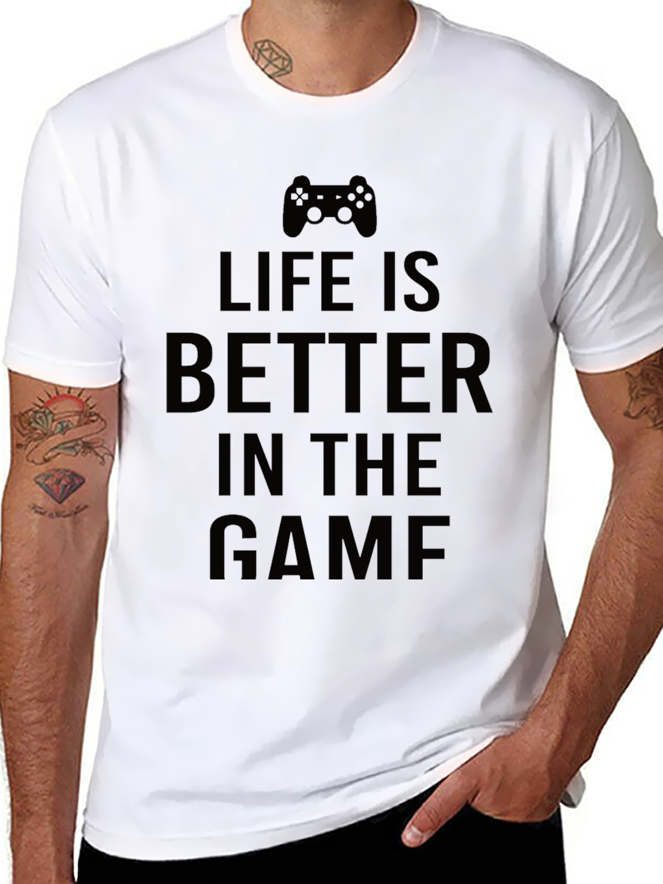 Black Life is Better in the Game Black T-Shirt view 8