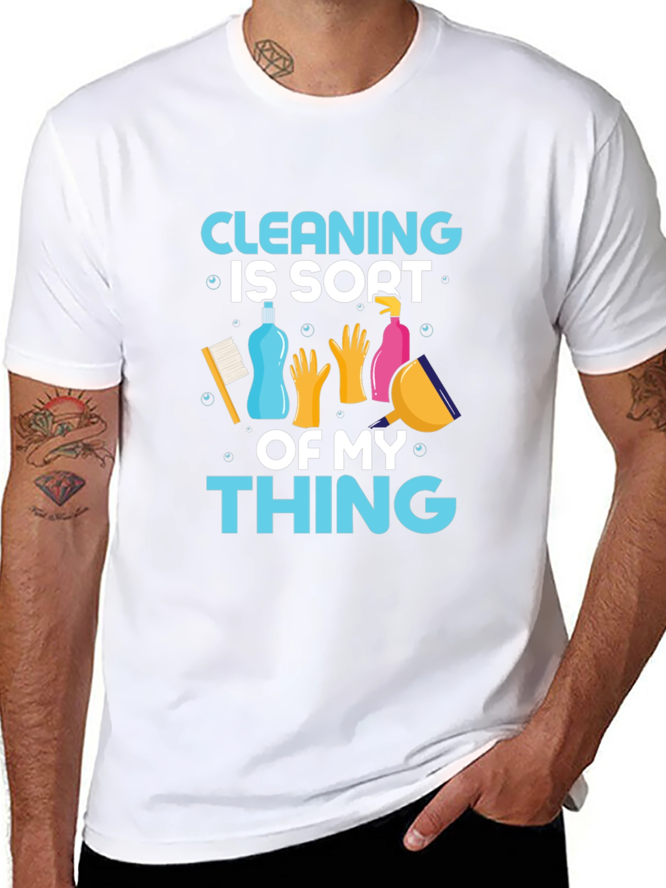 Black Cleaning is Sort of My Thing T-Shirt view 8