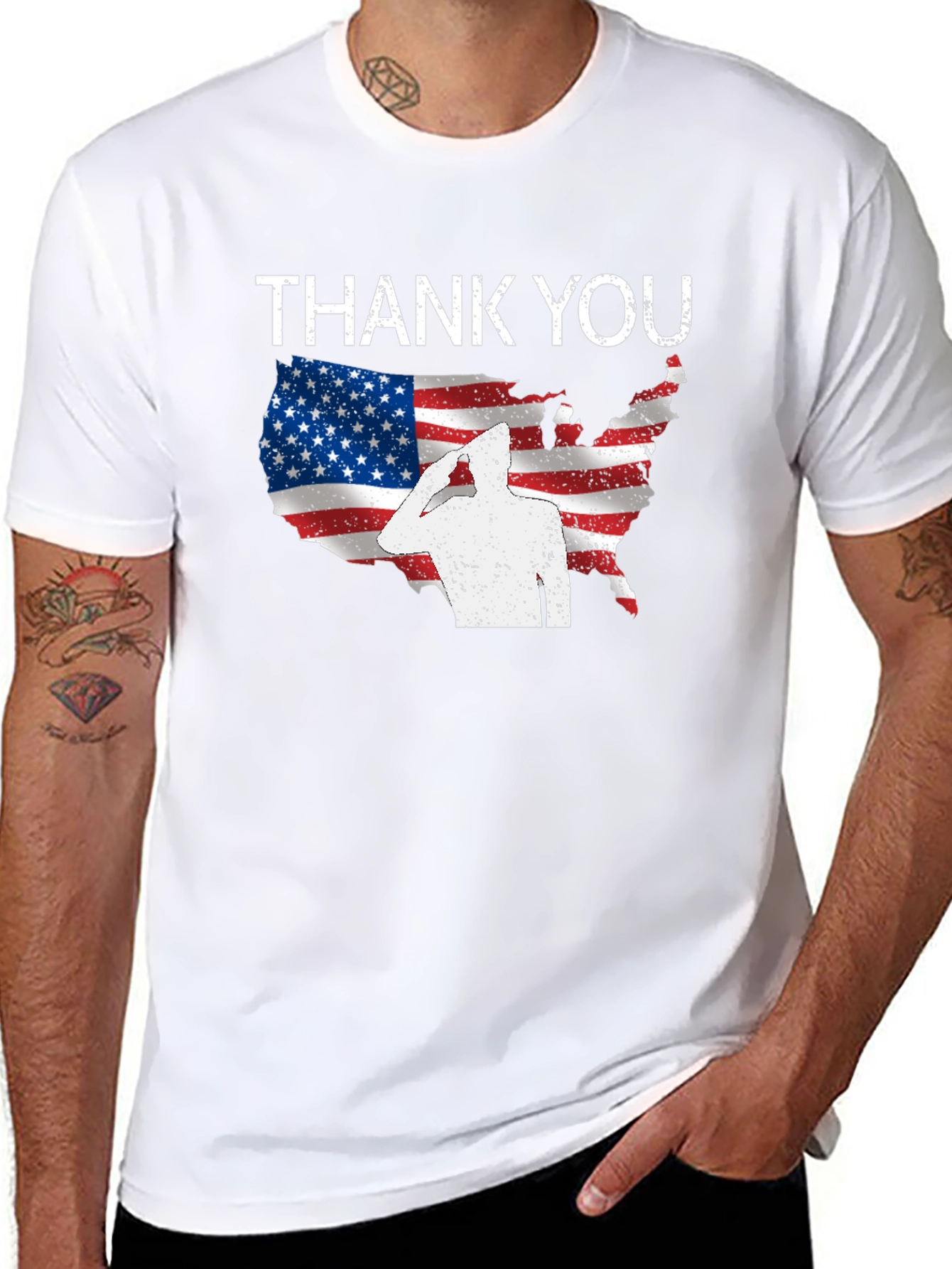 Thank You USA Flag Patriotic T-Shirt - 8