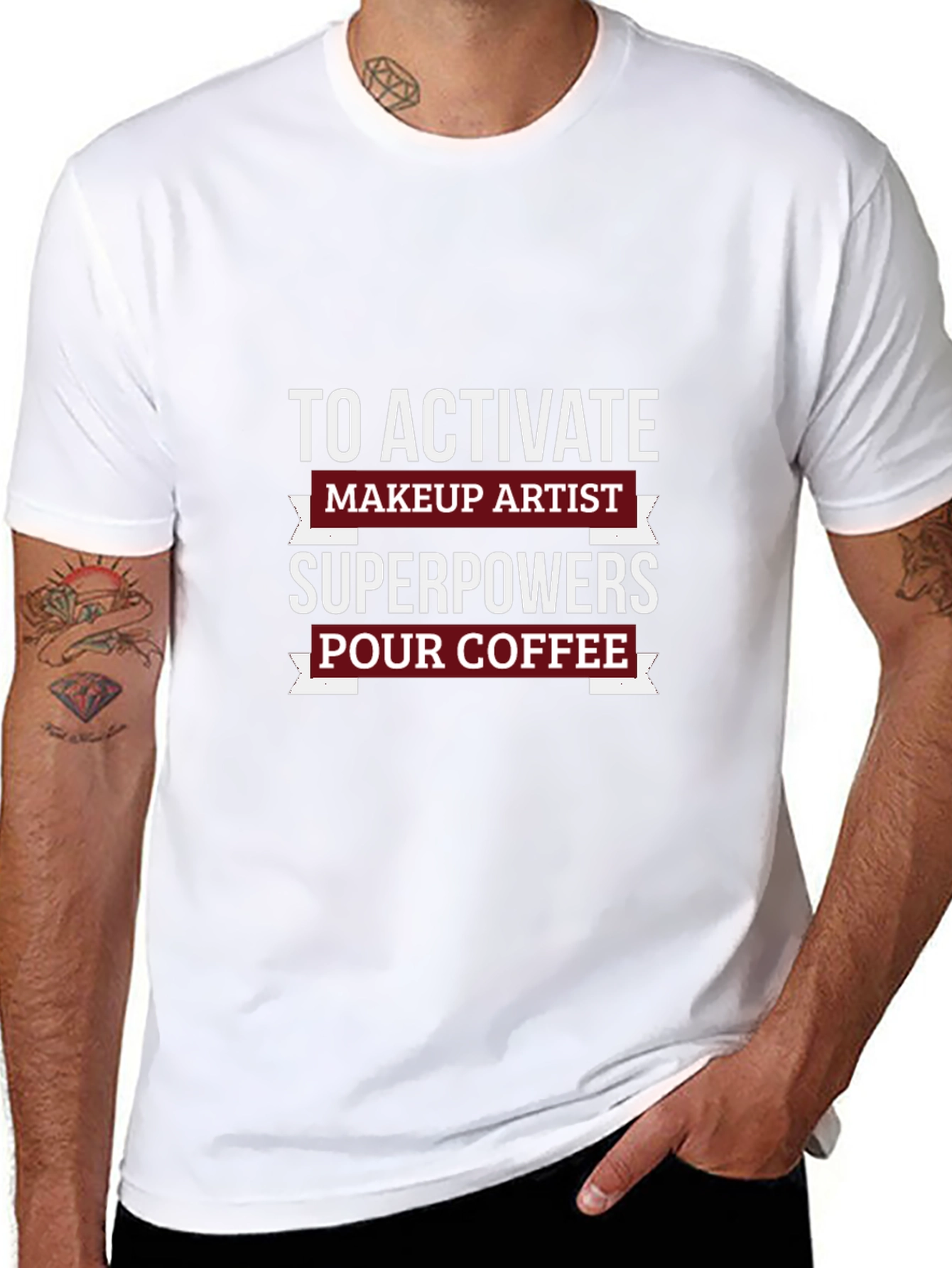 Black Makeup Artist Superpowers T-Shirt - Coffee Lover Tee view 8