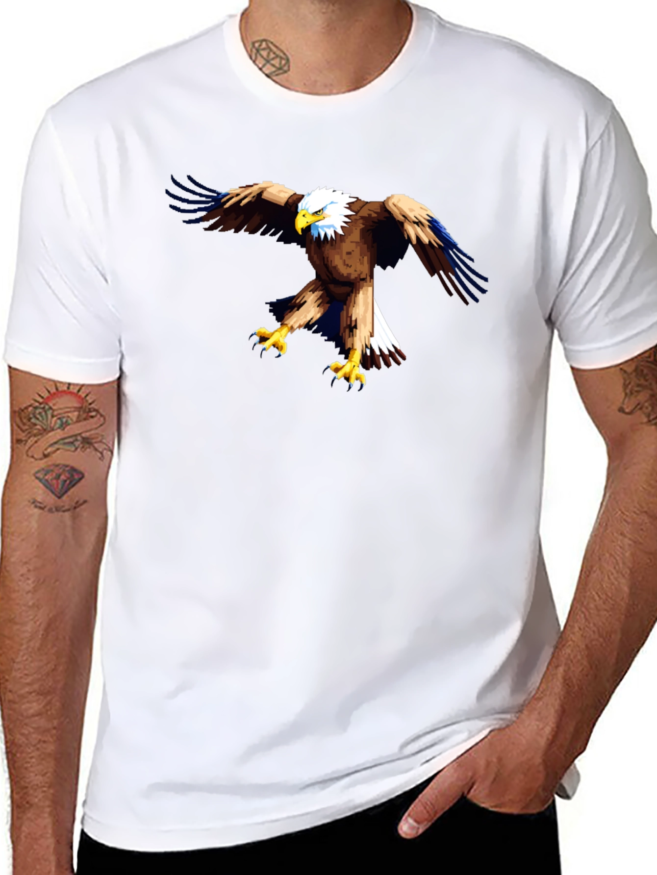 Black Eagle Graphic T-Shirt - Bold Patriotic Style view 8