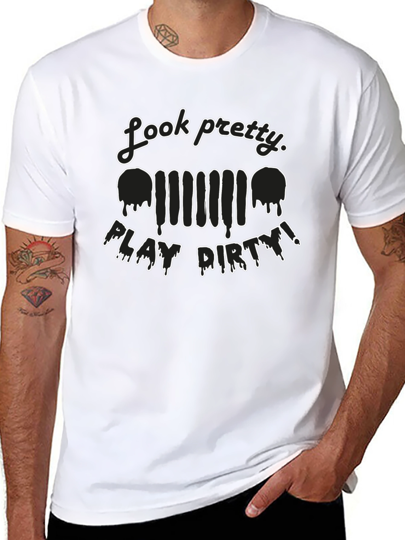 Black Look Pretty Play Dirty T-Shirt view 8