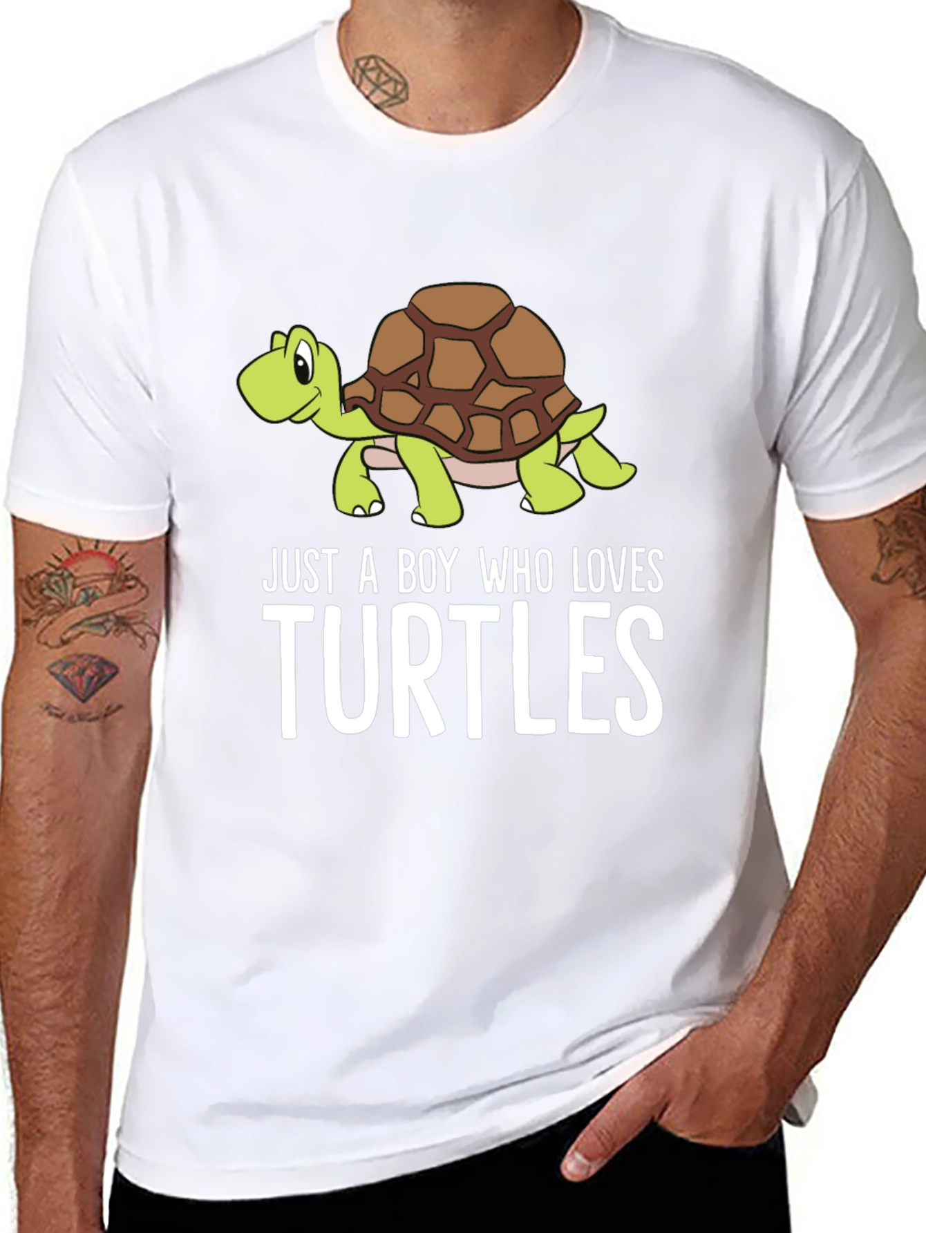 Black Turtle Lover T-Shirt - Cute Cartoon Graphic Tee view 8