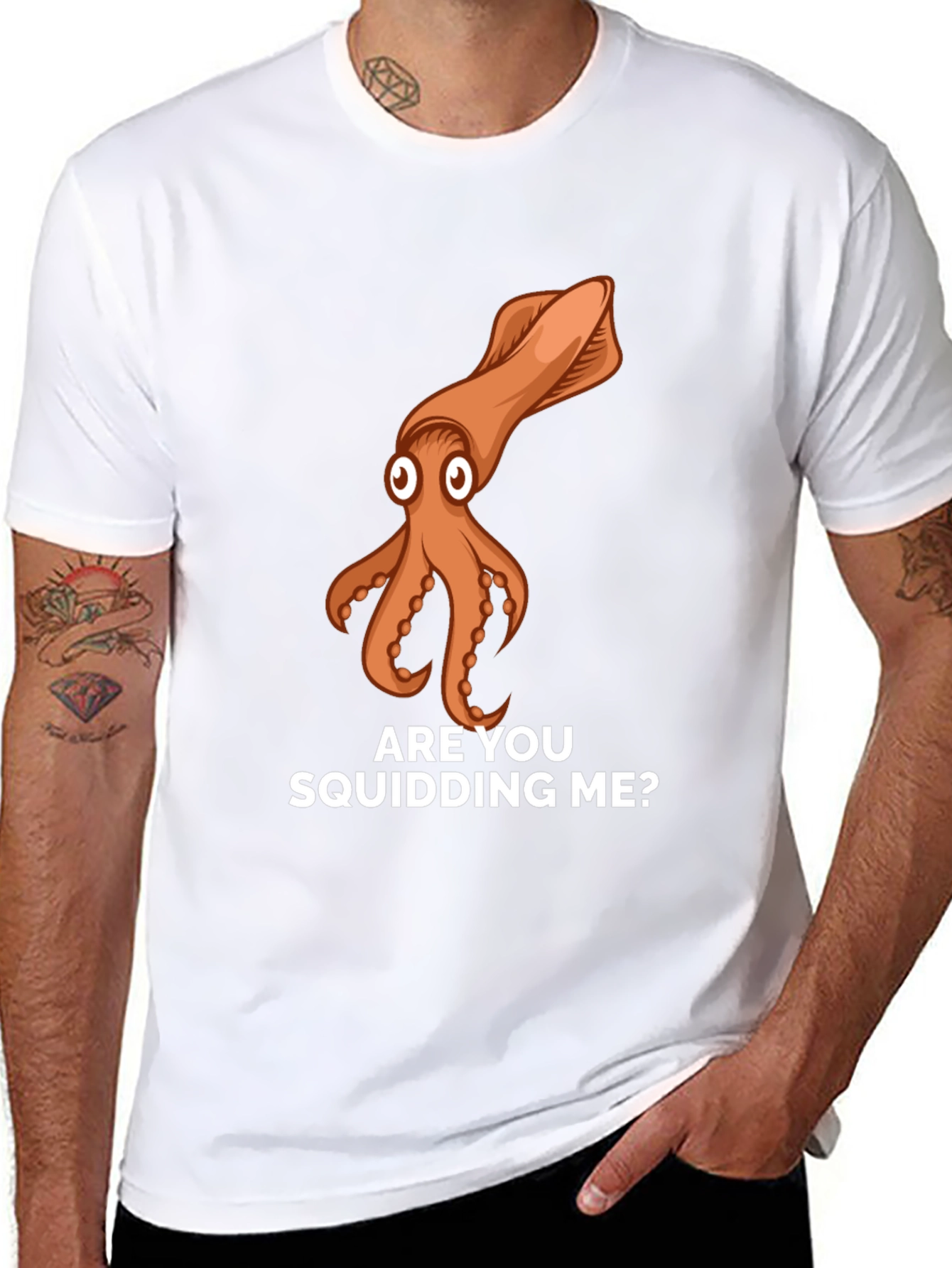 Black Are You Squidding Me? Graphic T-Shirt view 8