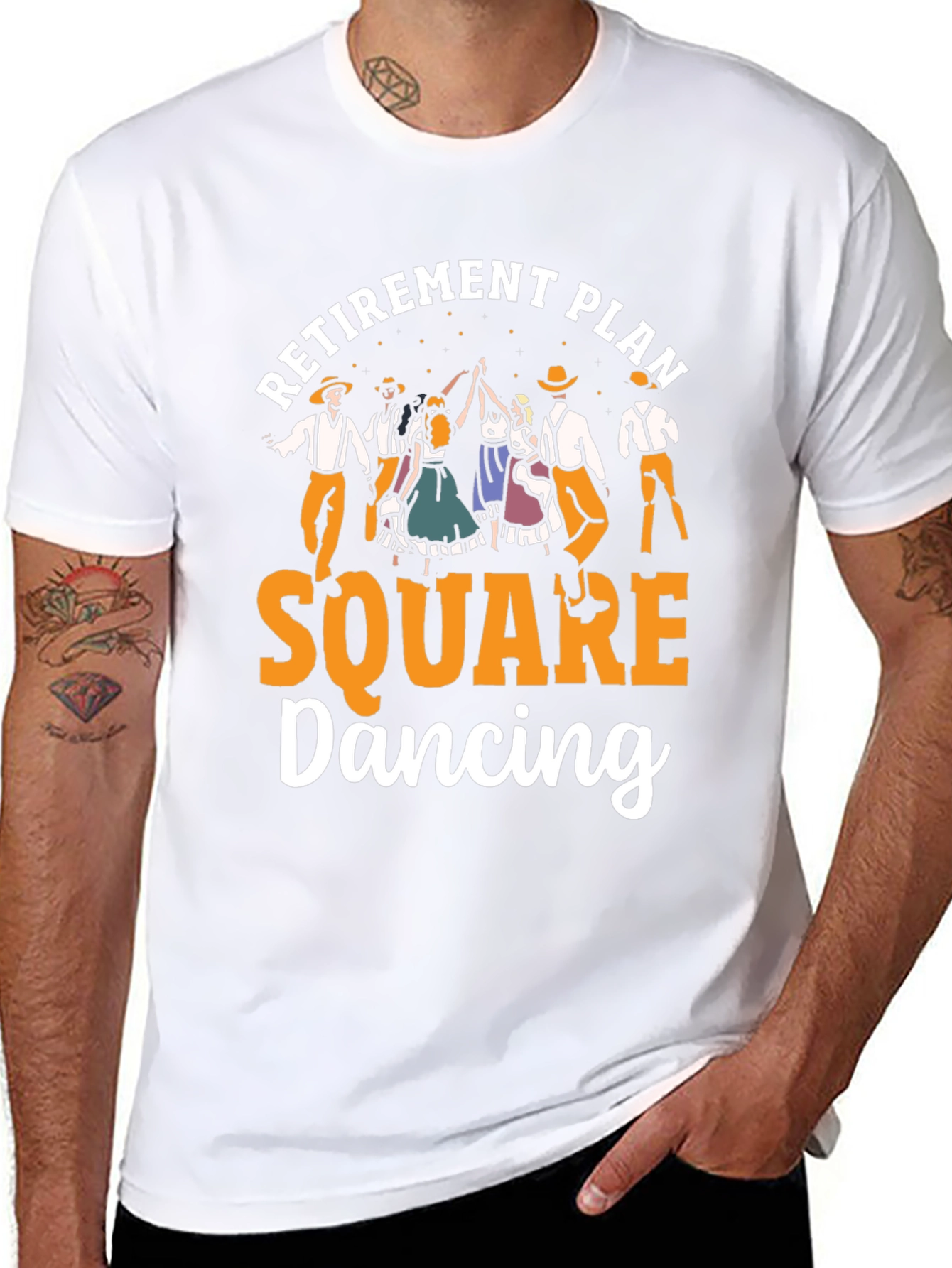 Black Retirement Plan Square Dancing T-Shirt view 8