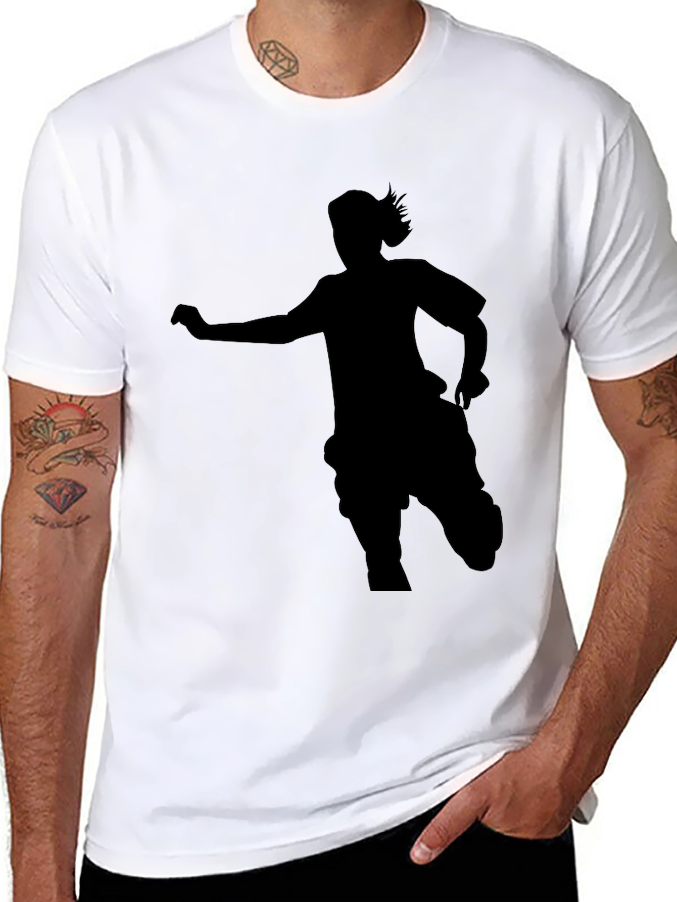 Black Silhouette Figure Black T-Shirt view 8