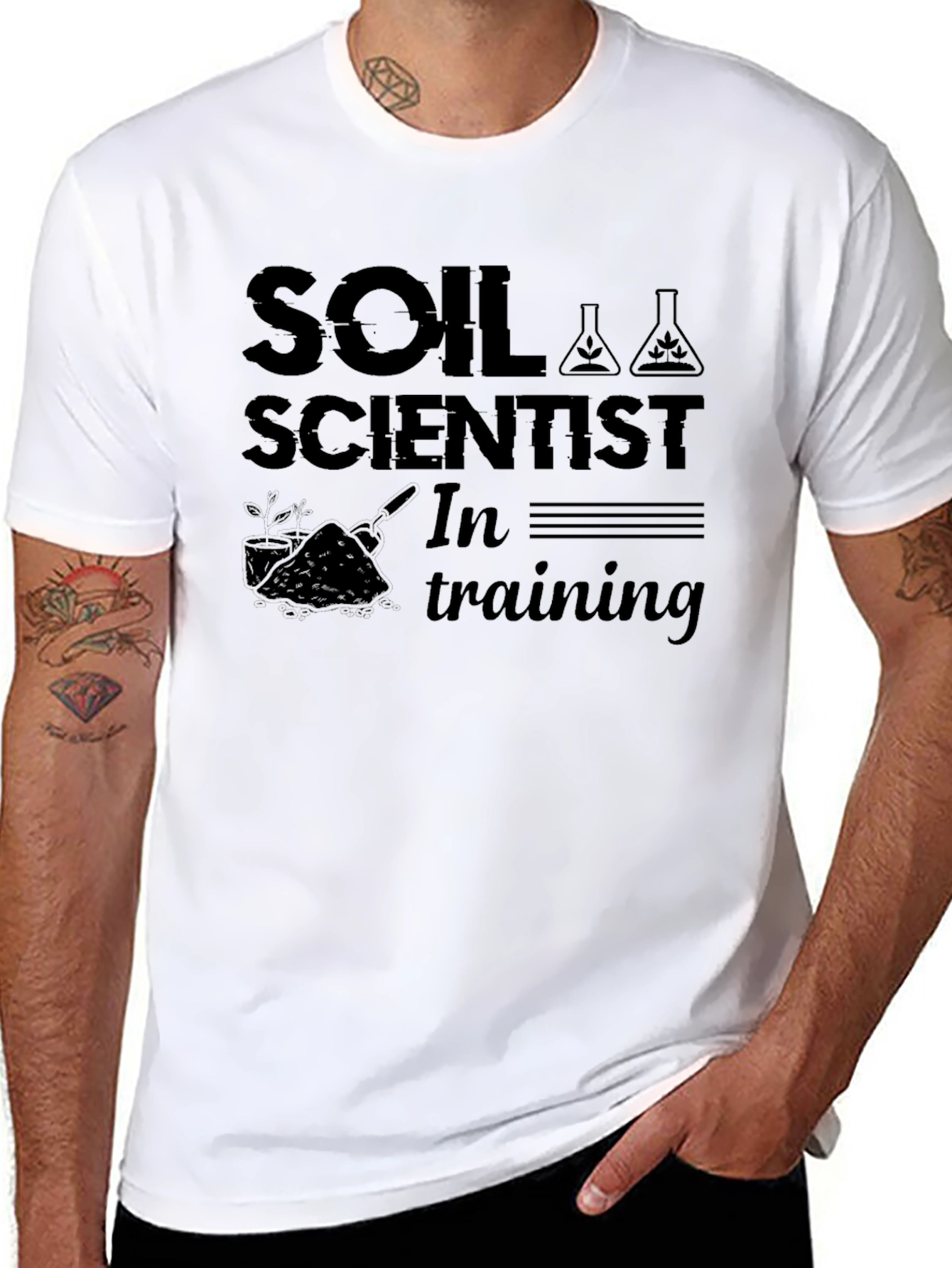 Black Soil Scientist in Training Black T-Shirt view 8