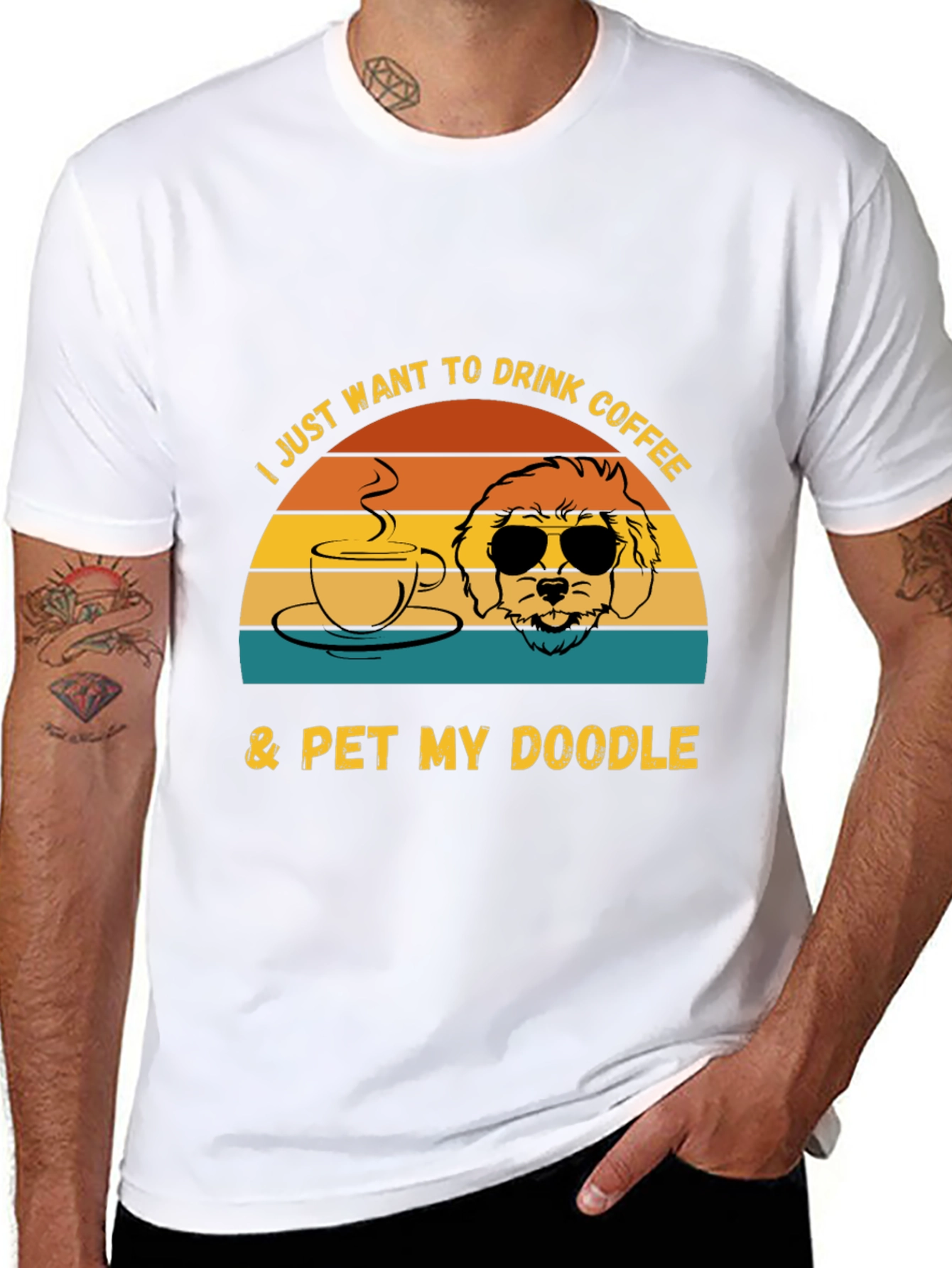 Black Coffee & Doodles T-Shirt - Perfect for Dog Lovers view 8