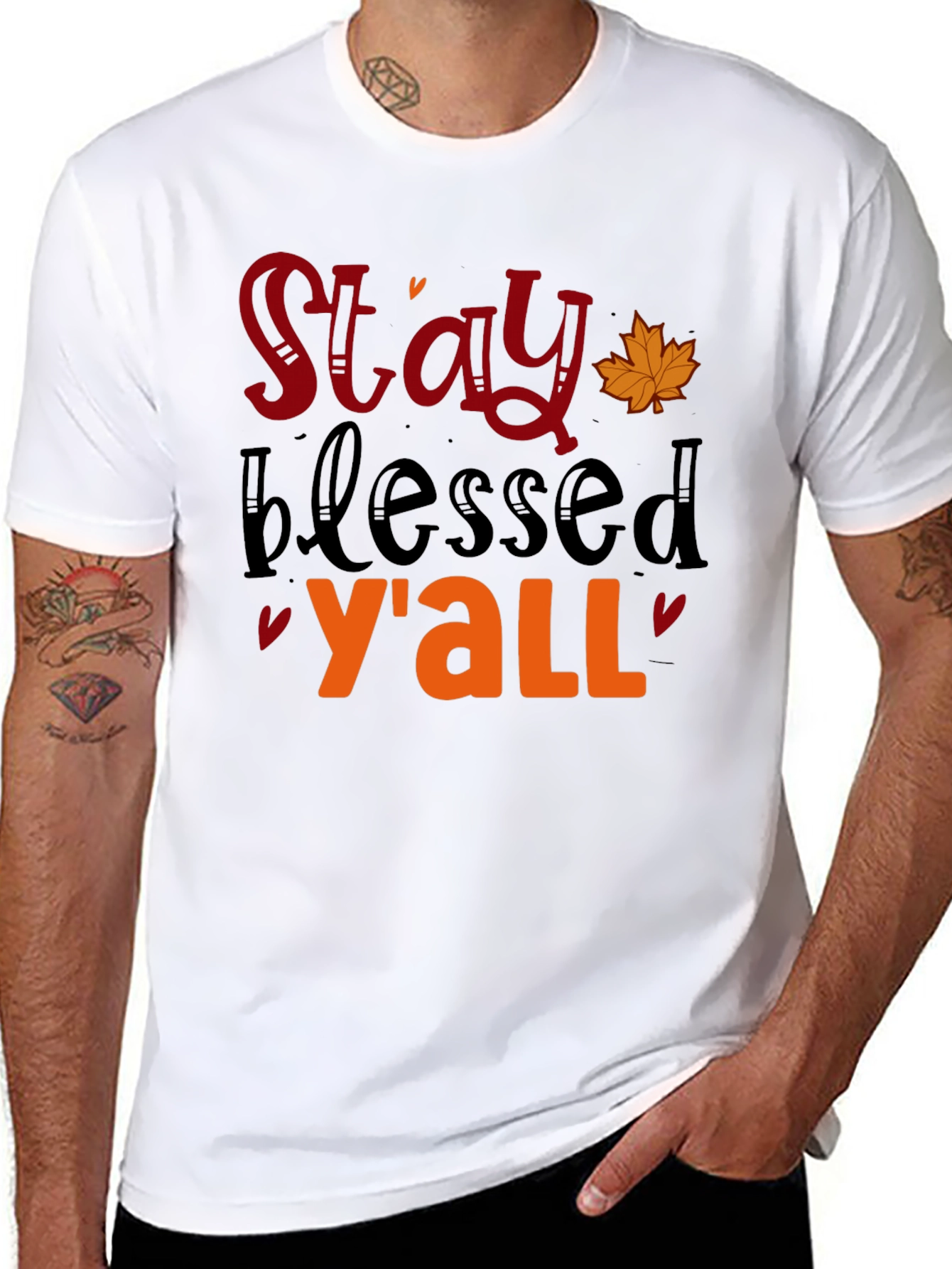 Black Stay Blessed Y'all Graphic Tee view 8