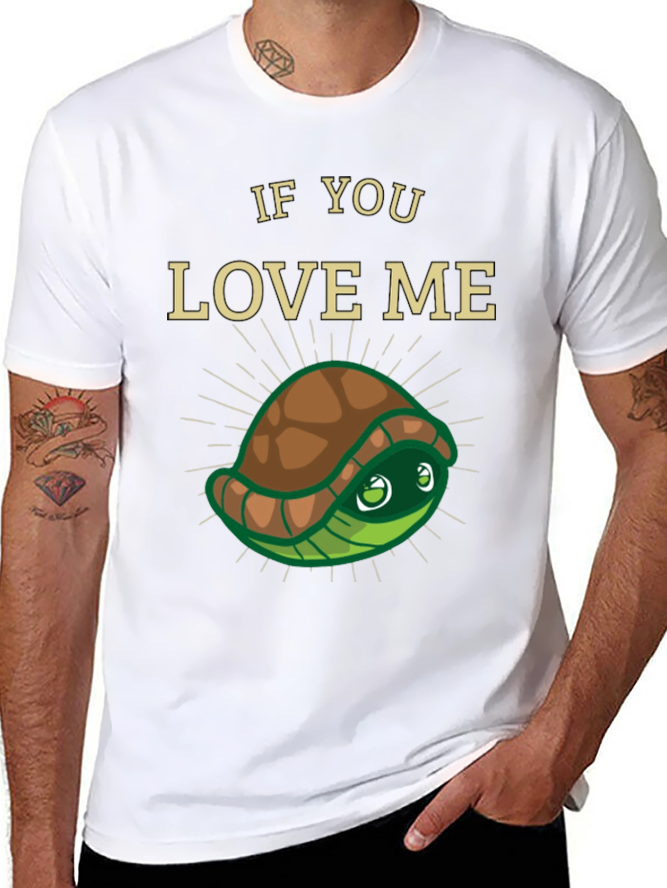 Black If You Love Me Turtle T-Shirt view 8