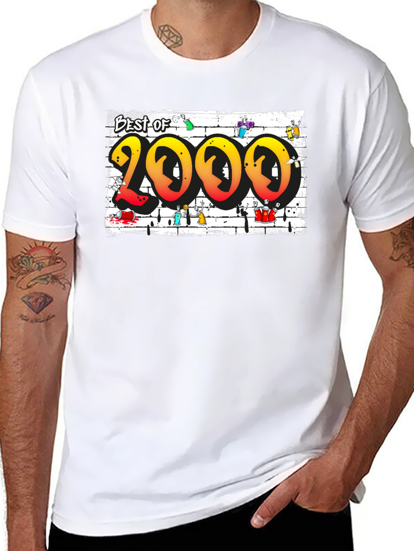 Black Best of 2000 Graffiti T-Shirt view 8