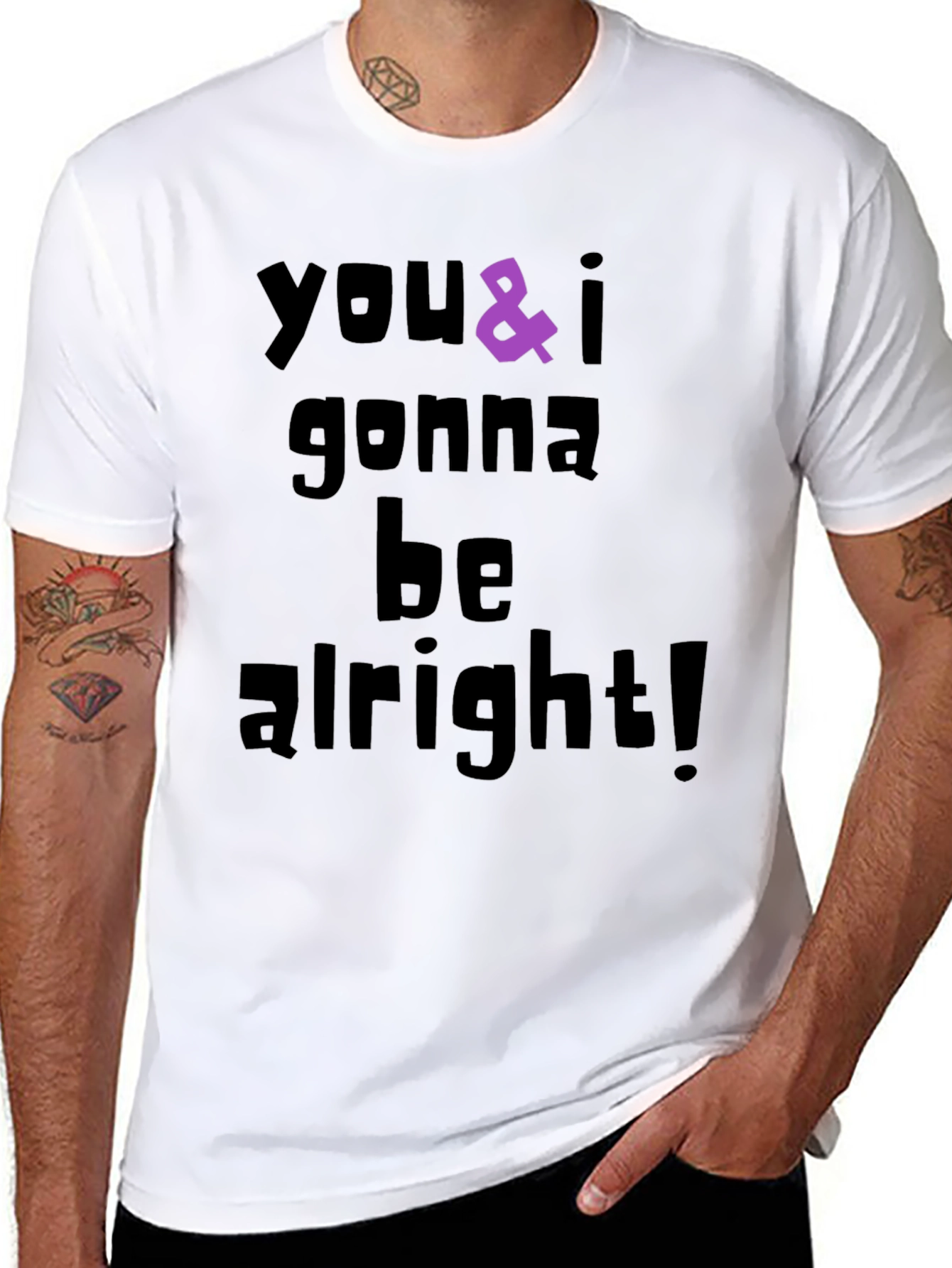 Black You & I Gonna Be Alright Graphic T-Shirt view 8
