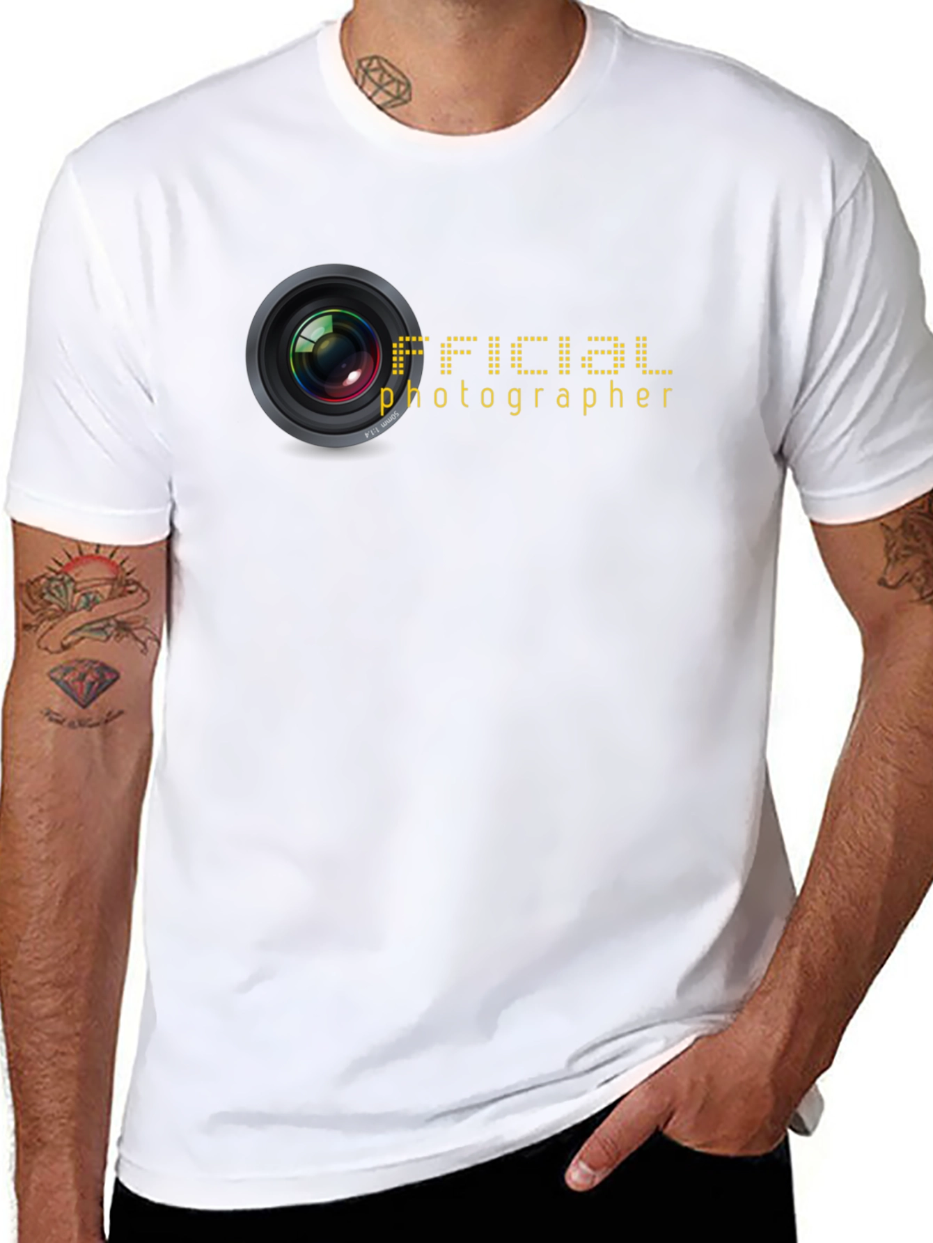 Black Official Photographer Graphic Black T-Shirt view 8