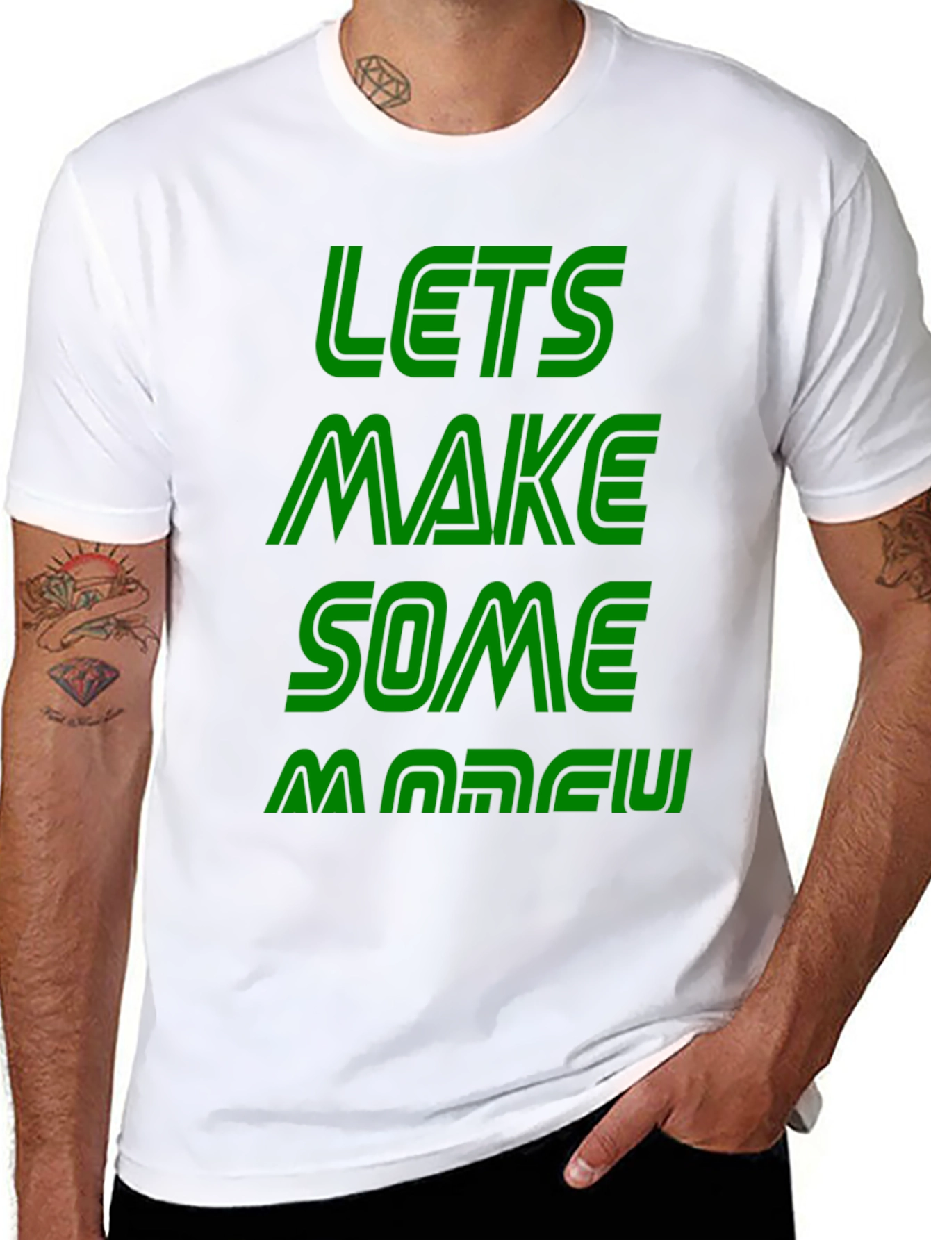 Black Let's Make Some Money Graphic Tee view 8