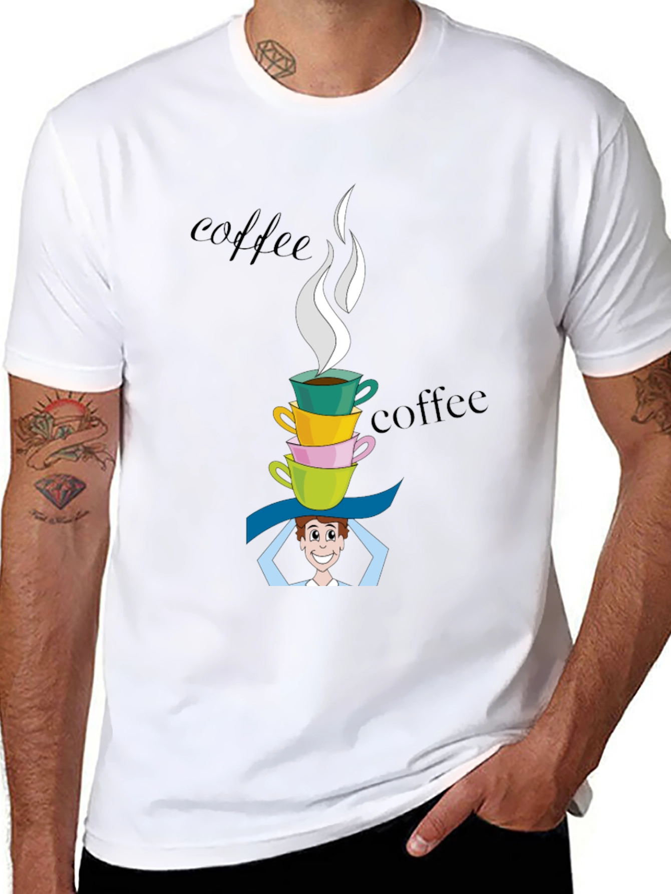 Black Coffee Stack Programmer T-Shirt view 8