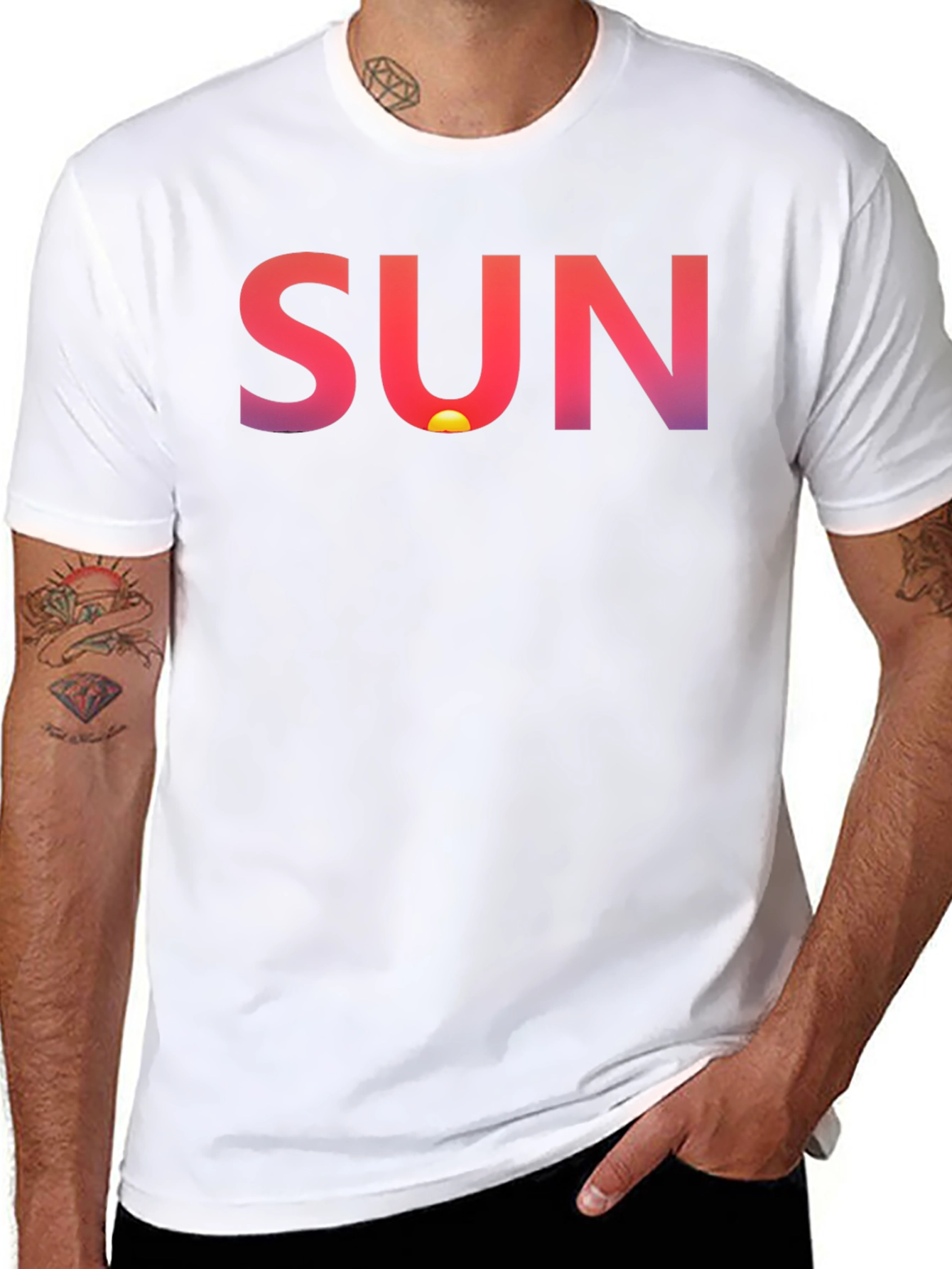 Black Sunset Graphic Tee - Soft Cotton Blend, Casual Style view 8