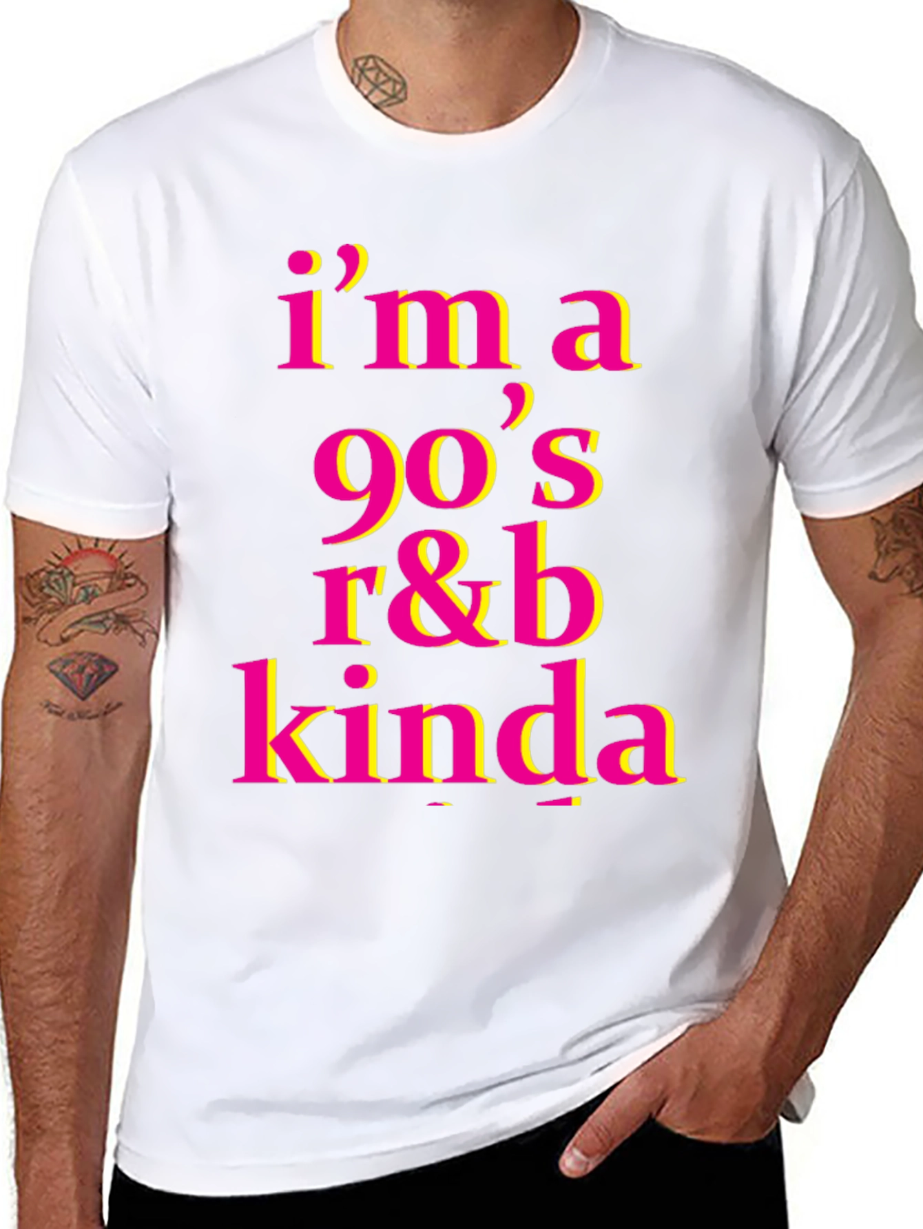 Black I'm a 90's R&B Kinda T-Shirt view 8