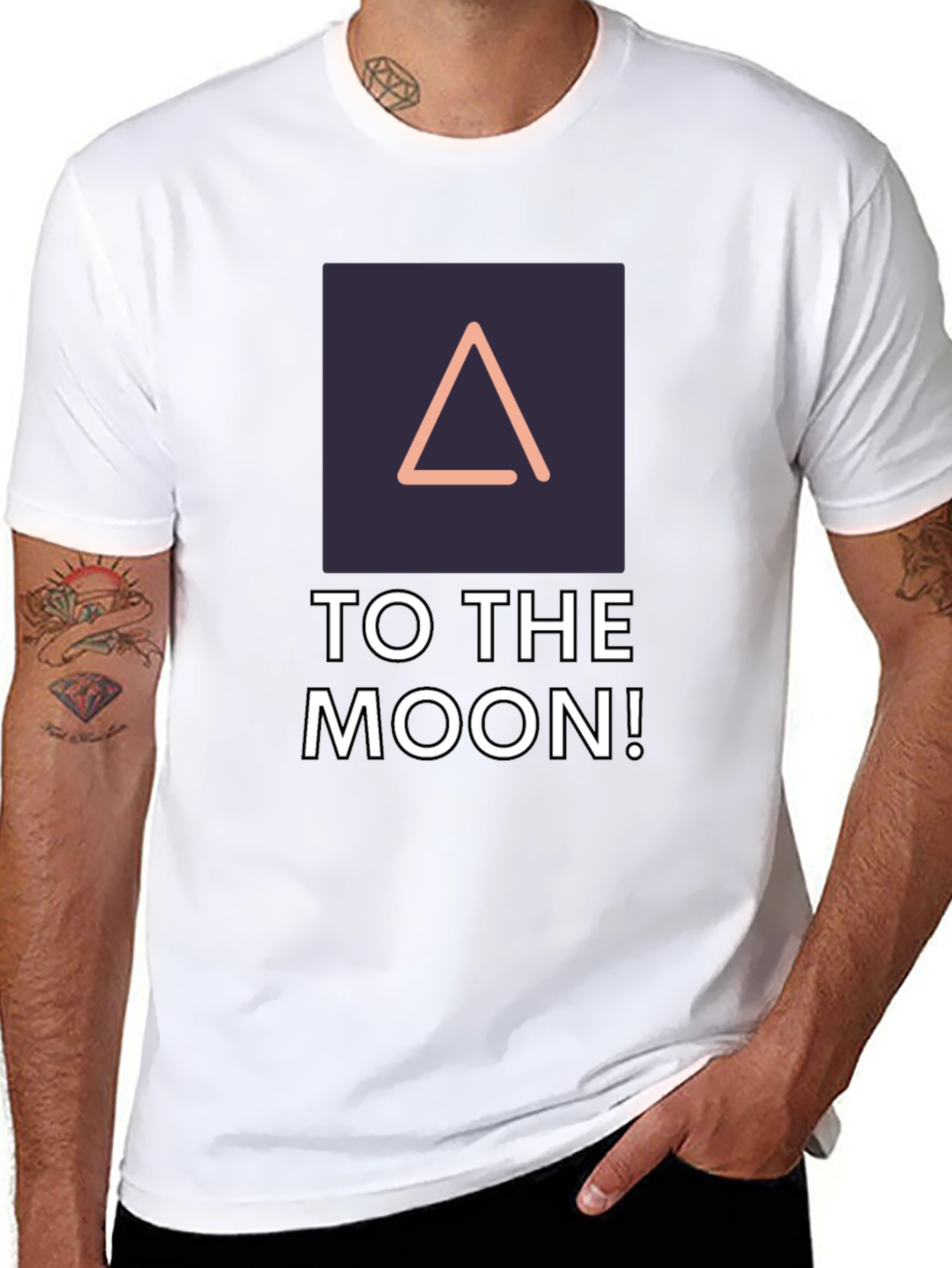 Black Delta Crypto To The Moon Black Tee view 8