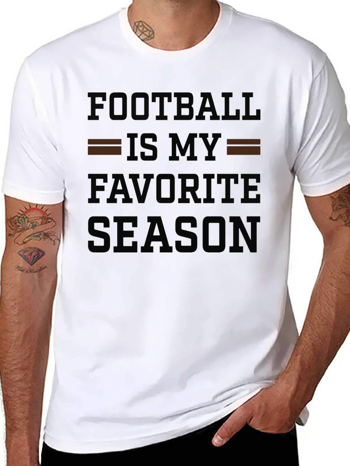 Black Football Is My Favorite Season T-Shirt view 8