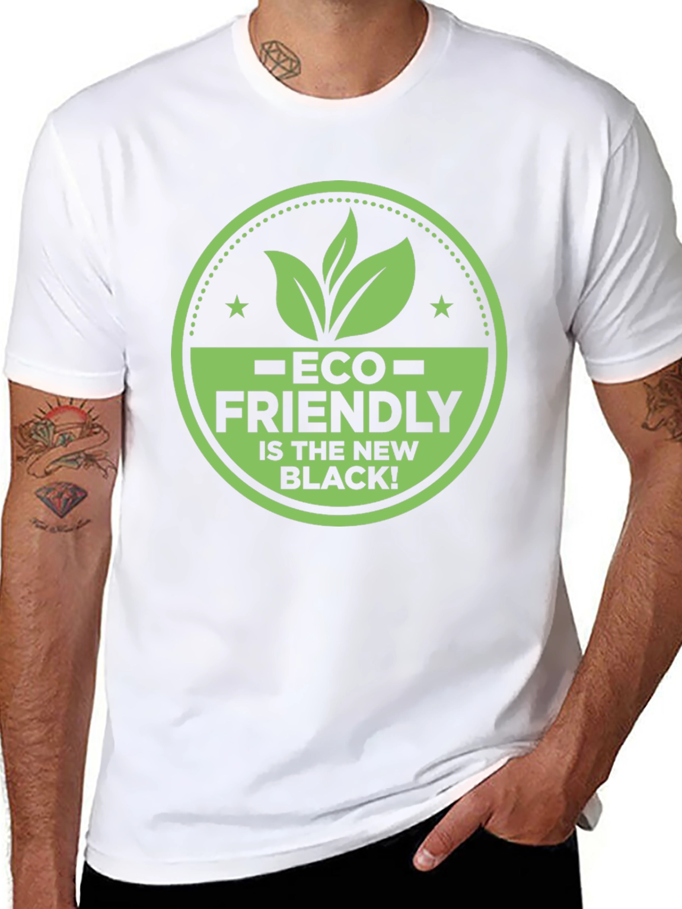 Black Eco-Friendly T-Shirt: Black is the New Black! view 8