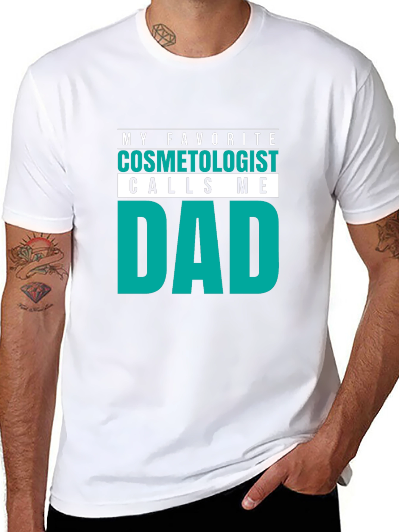 Black Cosmetologist Dad T-Shirt - Funny Gift Idea! view 8