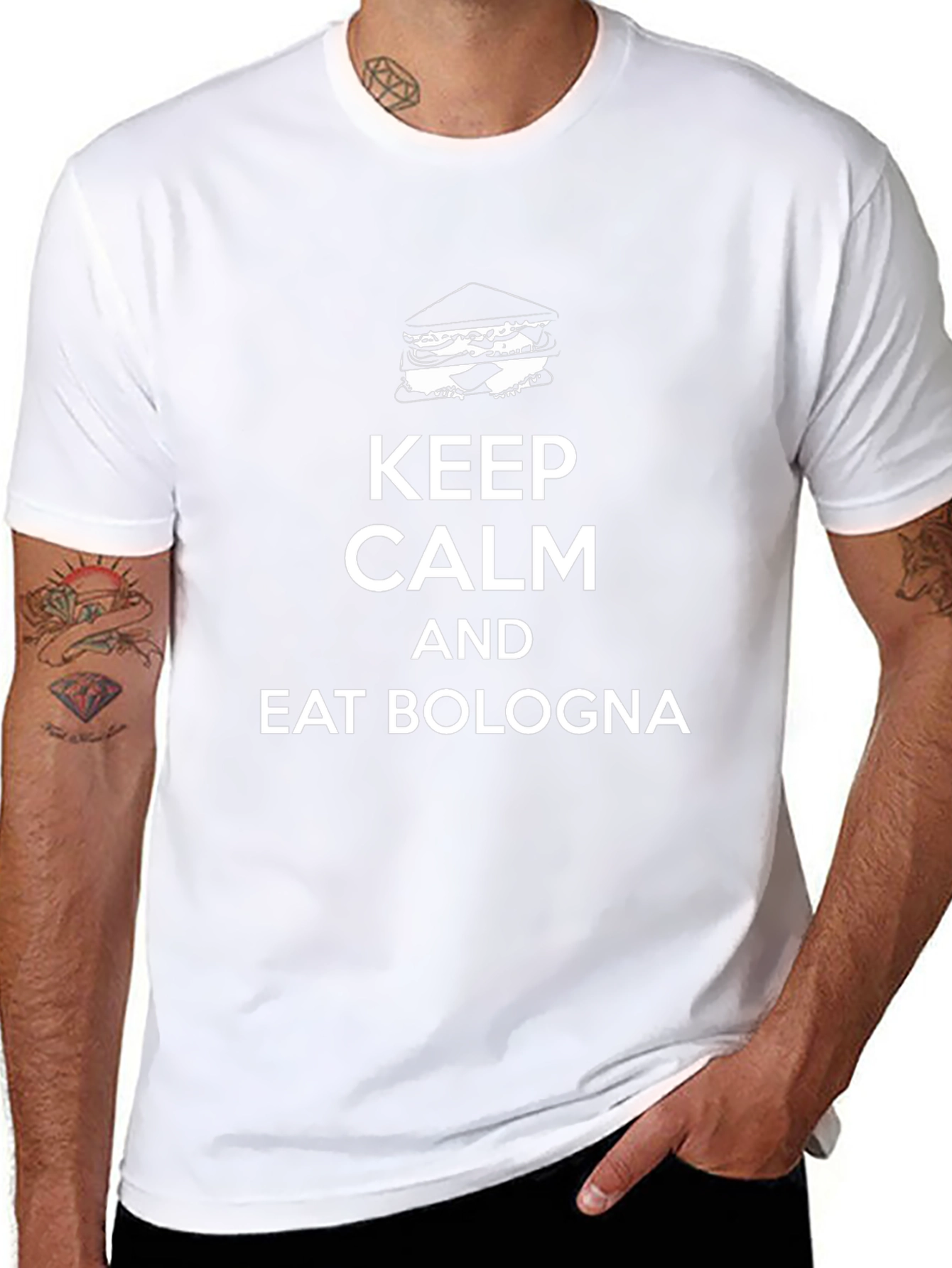 Keep Calm Eat Bologna T-Shirt - 8